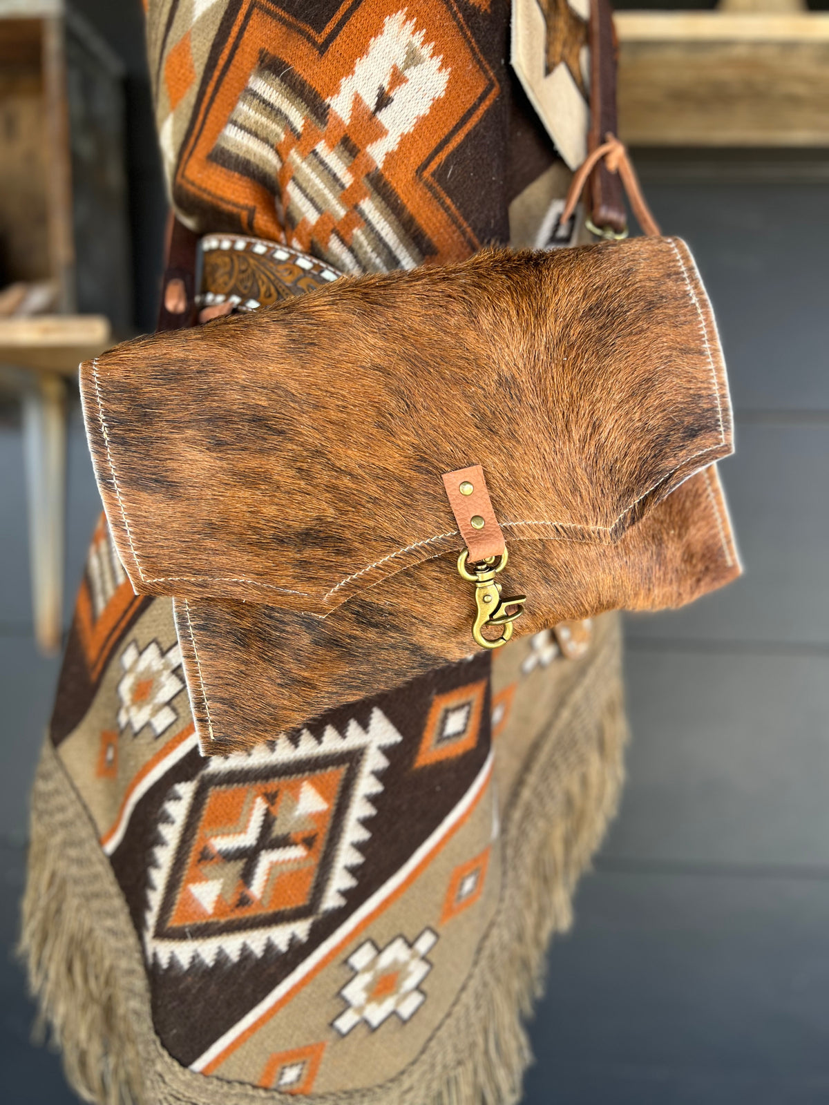 The Legacy Clutch Handbag Cowhide