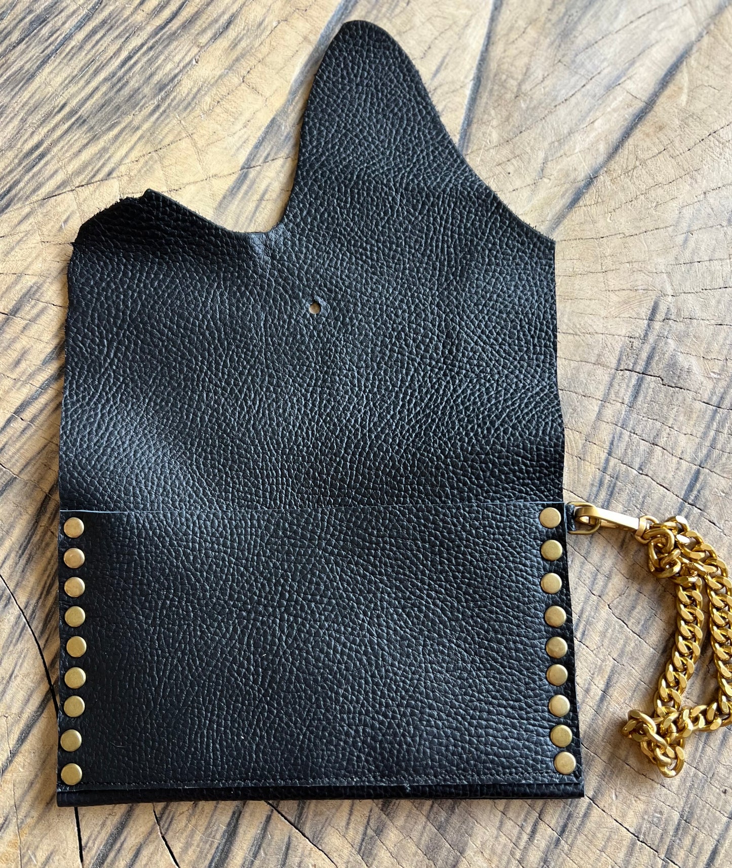 Dirty Mojave Leather Envelope Wristlet with Tassel