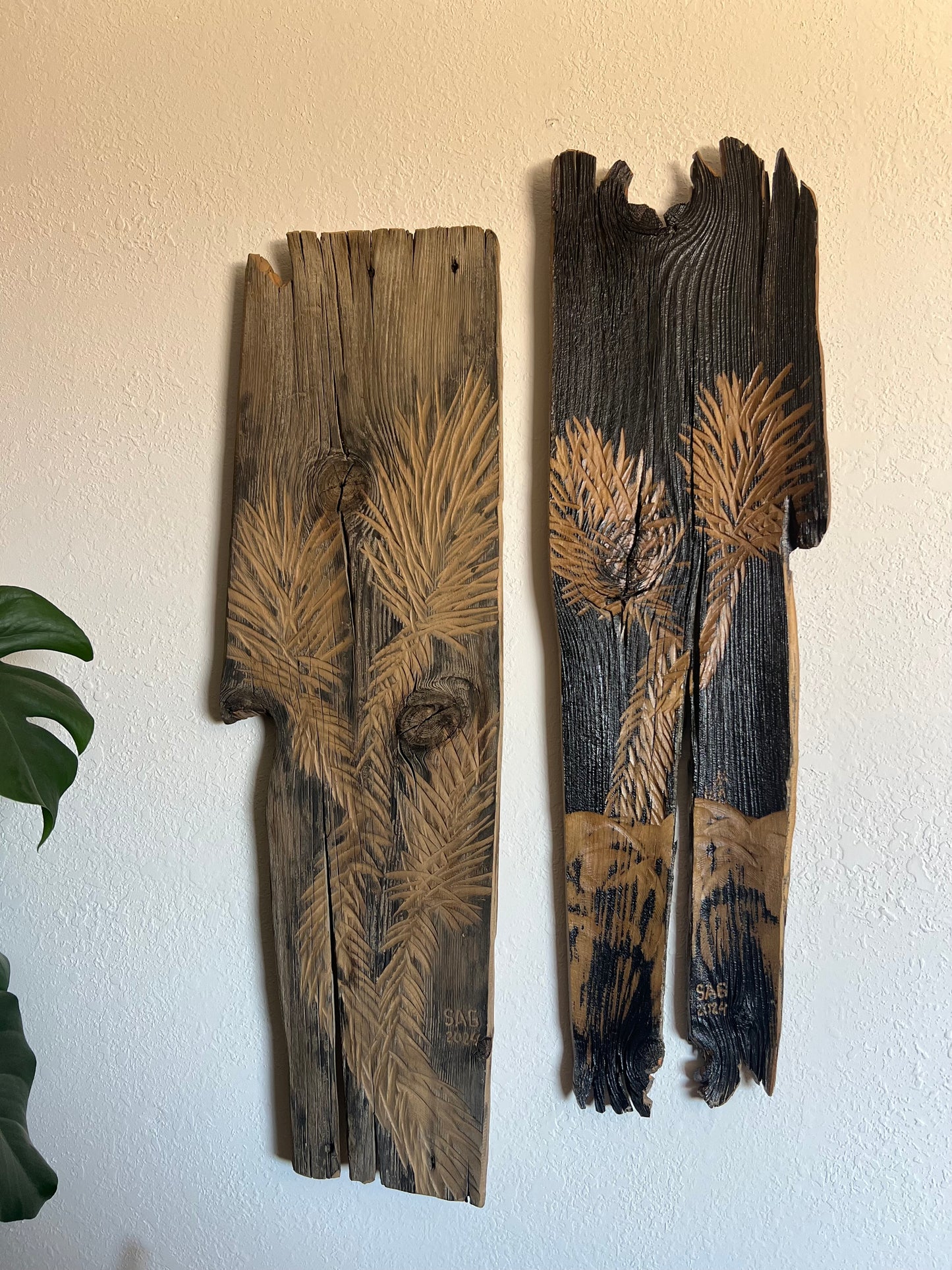 Dirty Mojave Joshua Tree Wood Carved Artwork by Sean A. Gerber SAG