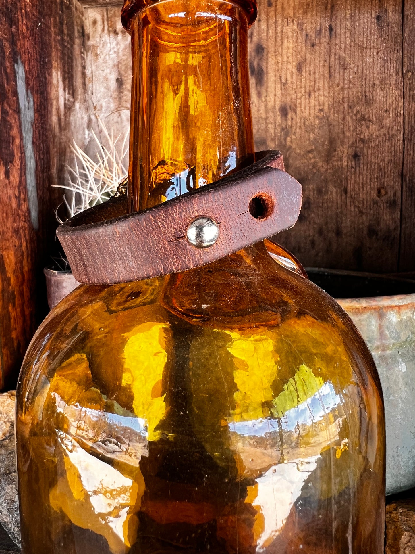 Dirty “Mojave Outlaw Cuffs” Leather Hand-Forged Western Bracelet