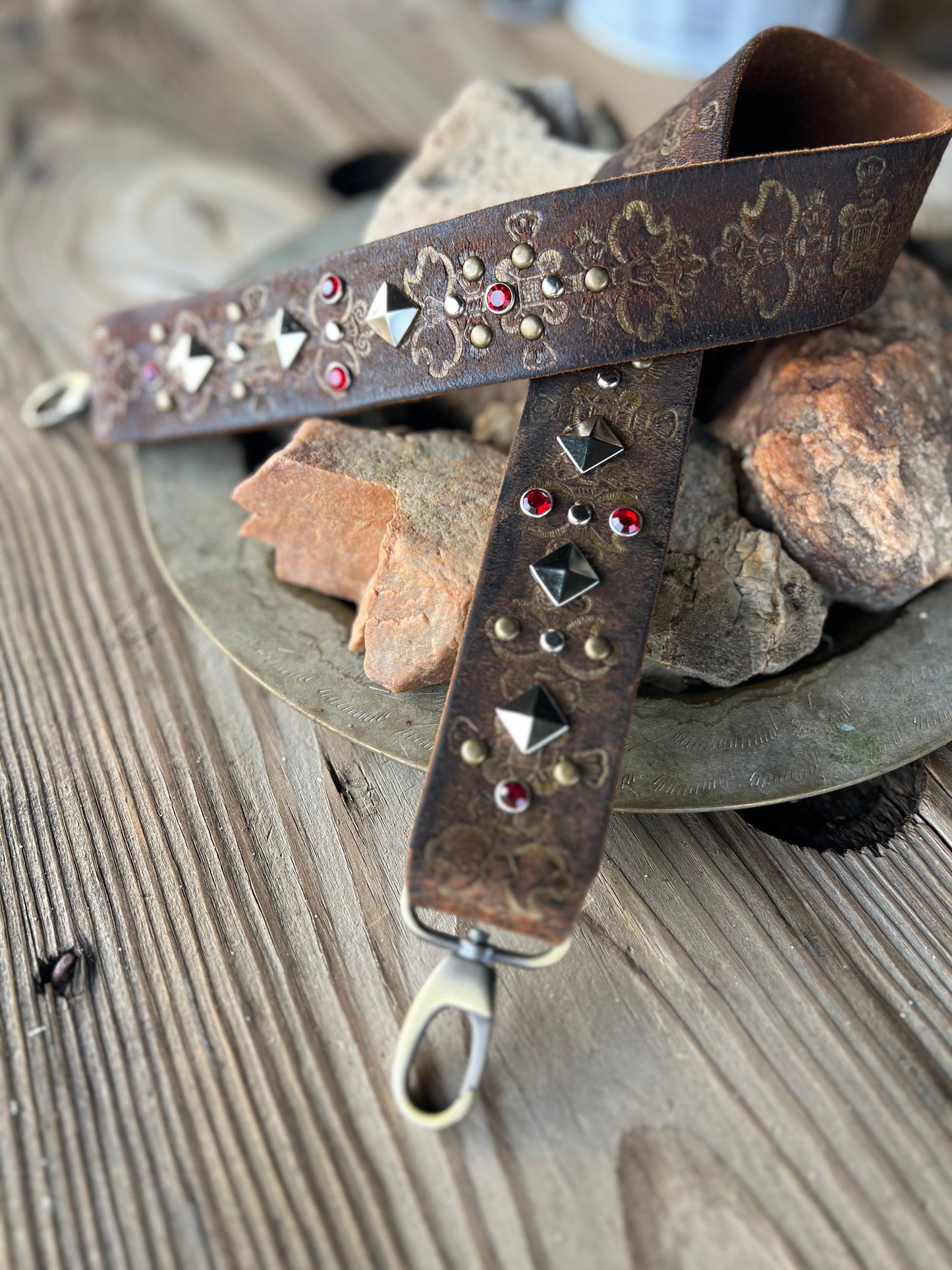 The High Desert Leather Embellished Handbag Strap