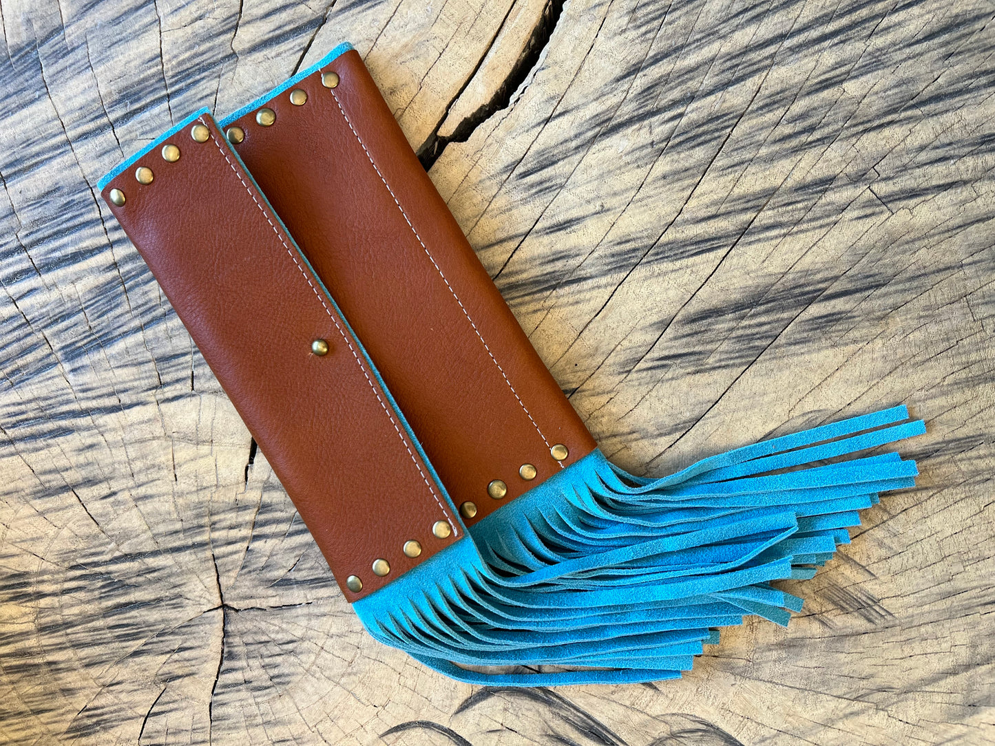 Dirty Mojave Leather Envelope Wristlet
