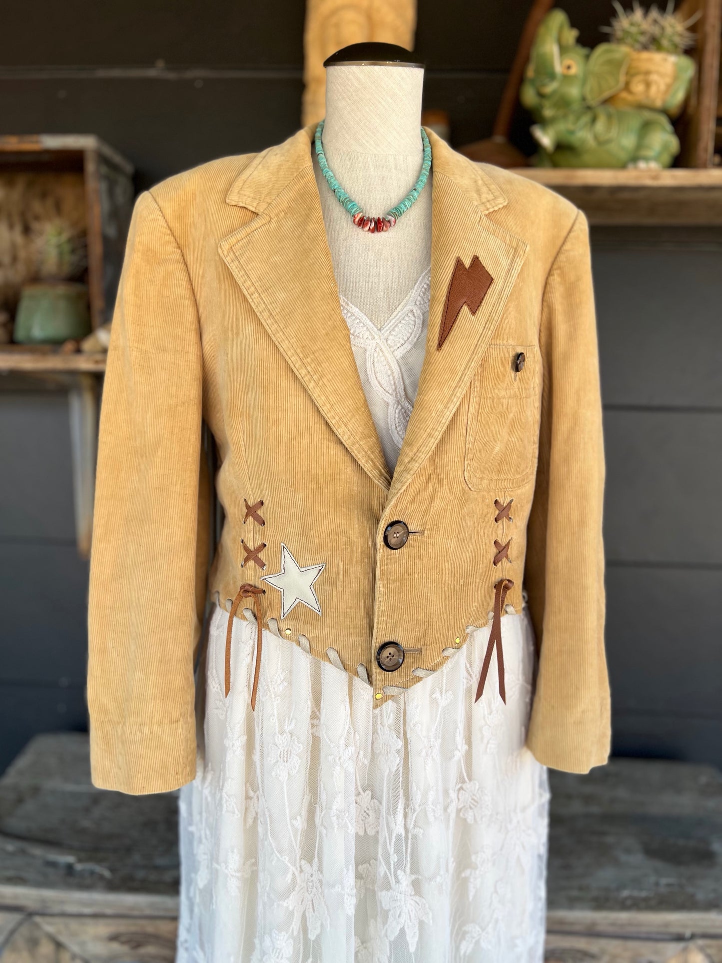 The “Fringe Canyon” Desert Blazer Dirty Mojave Leather