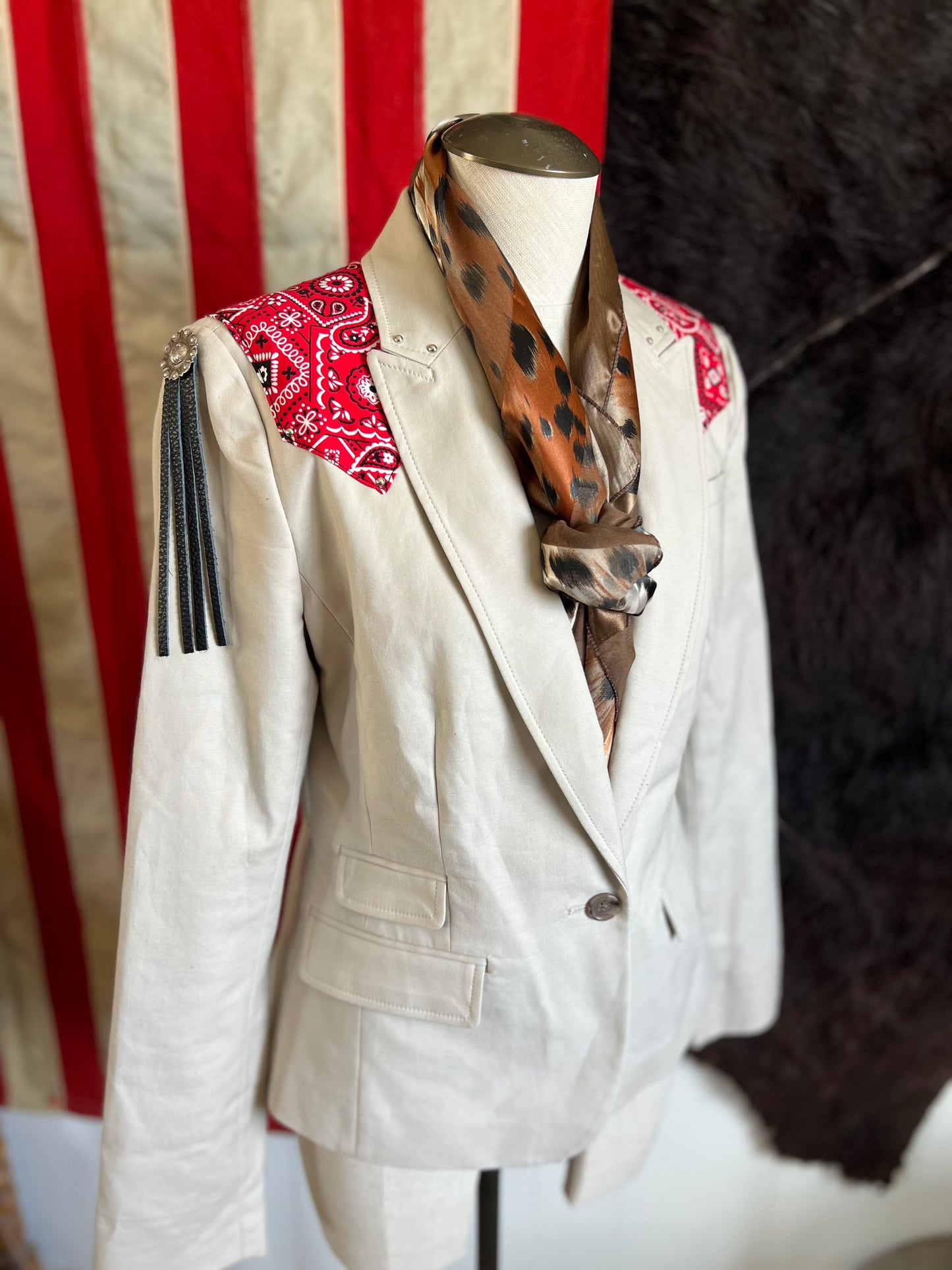 Desert Blazer Paisley Custom Western Patchwork Conchos