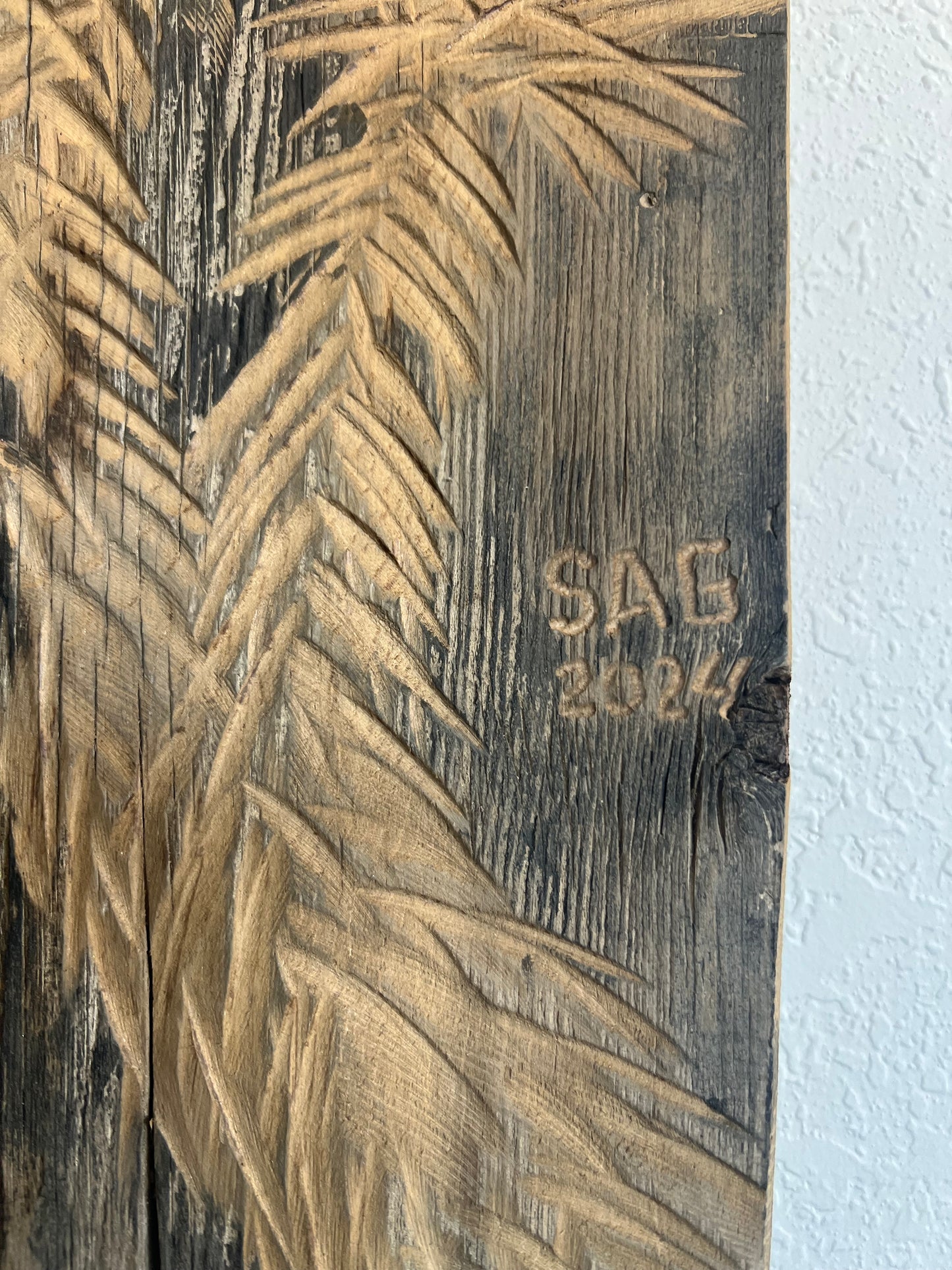 Dirty Mojave Joshua Tree Wood Carved Artwork by Sean A. Gerber SAG