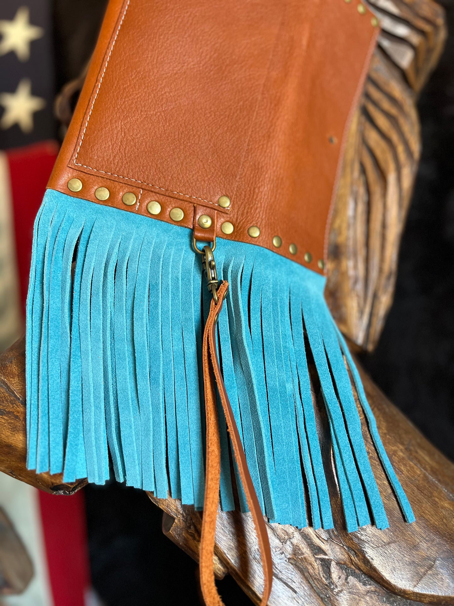 Dirty Mojave Leather Envelope Wristlet