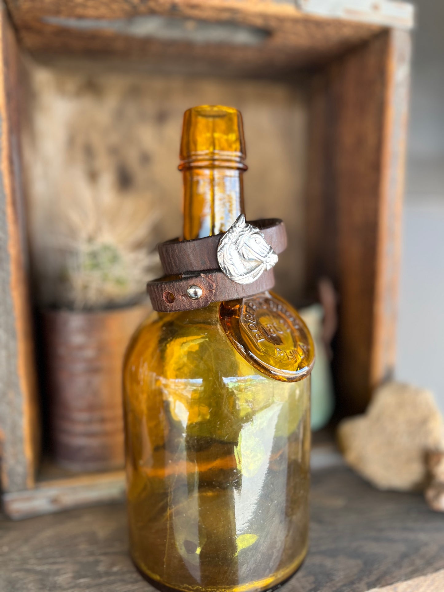 Dirty “Mojave Outlaw Cuffs” Leather Hand-Forged Western Bracelet