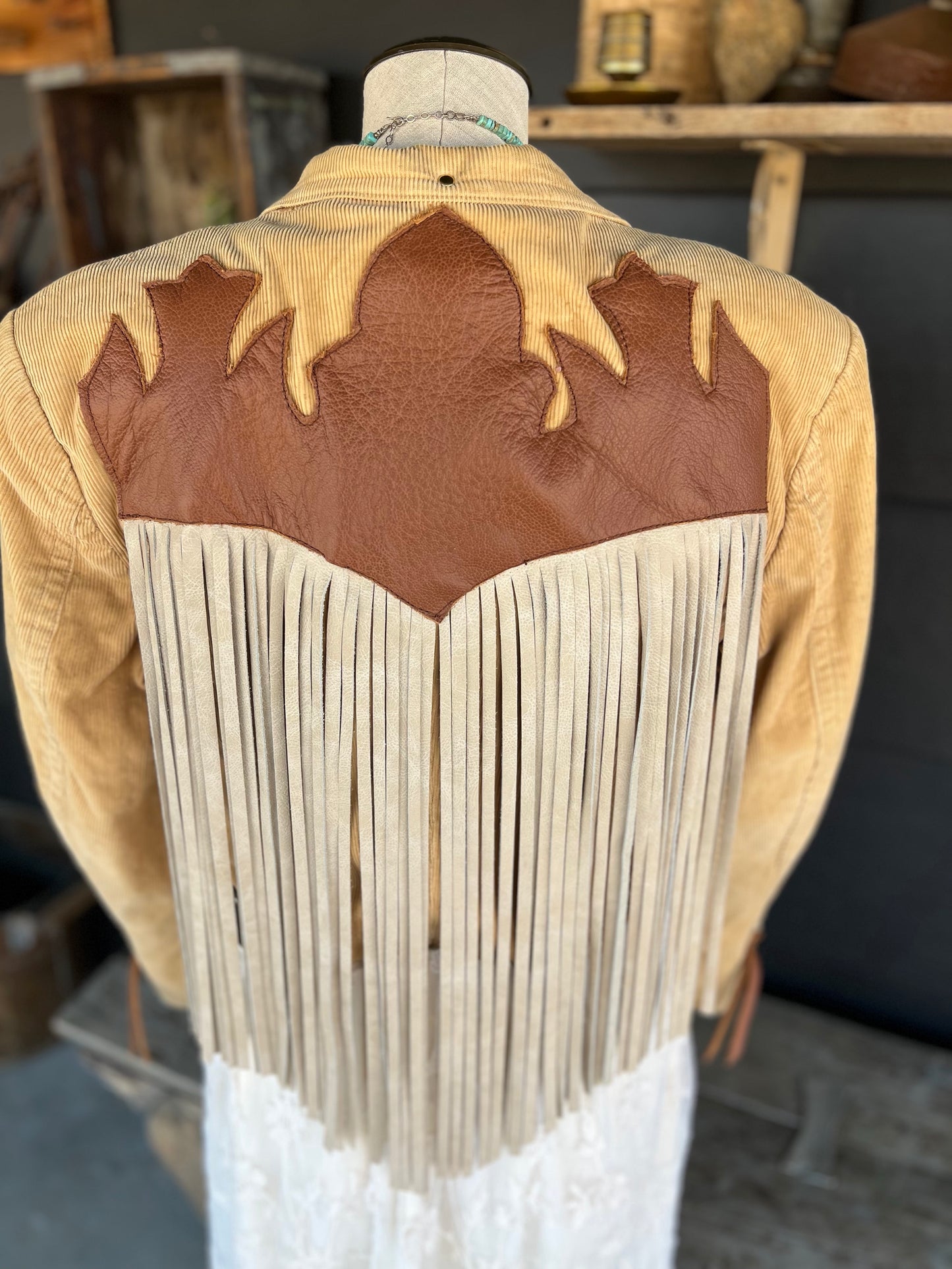The “Fringe Canyon” Desert Blazer Dirty Mojave Leather