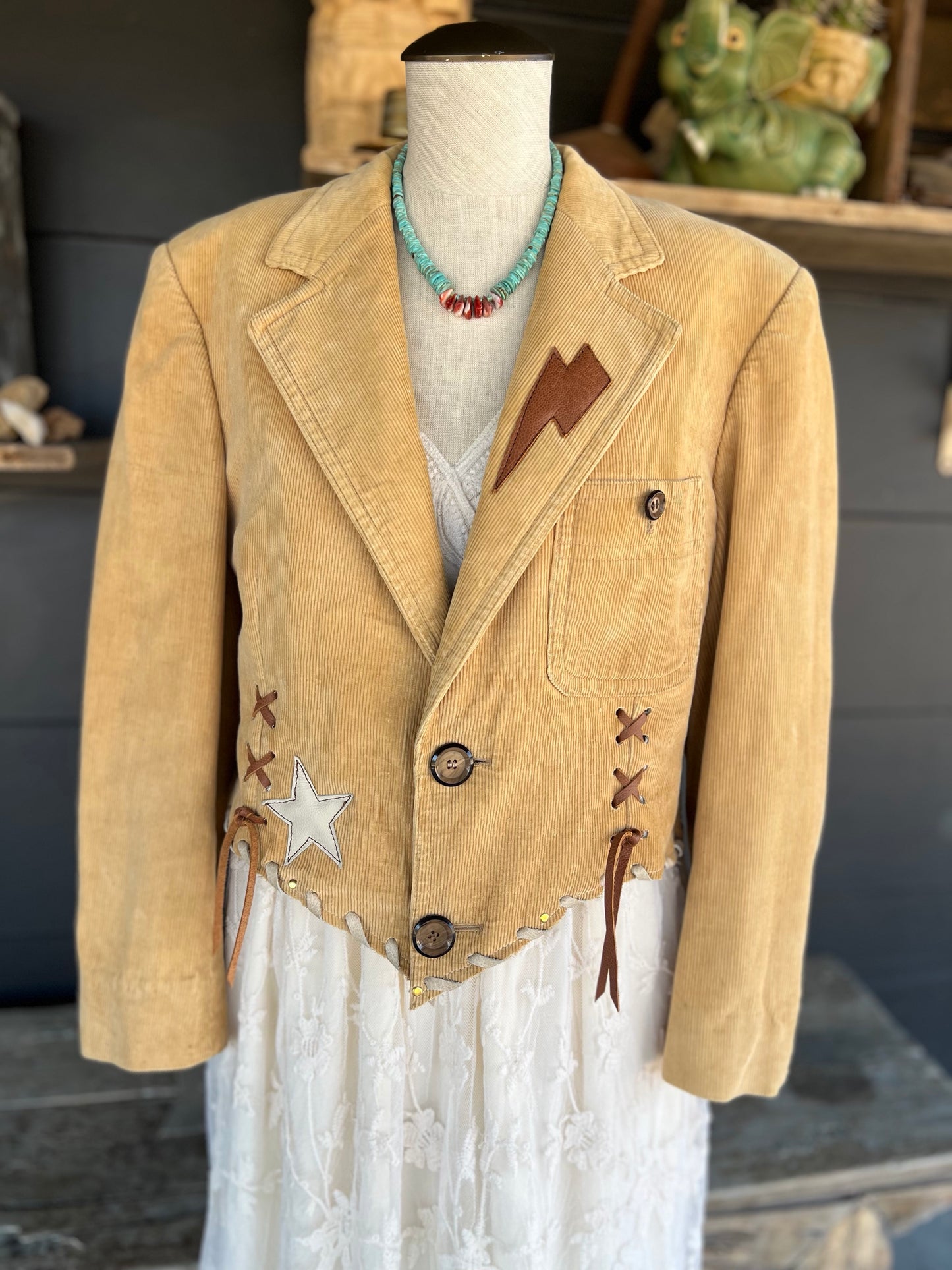 The “Fringe Canyon” Desert Blazer Dirty Mojave Leather