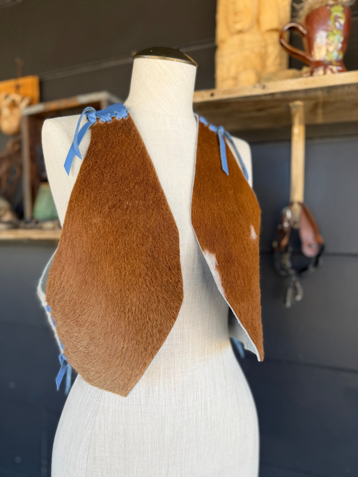 The Homestead Cowhide Vest