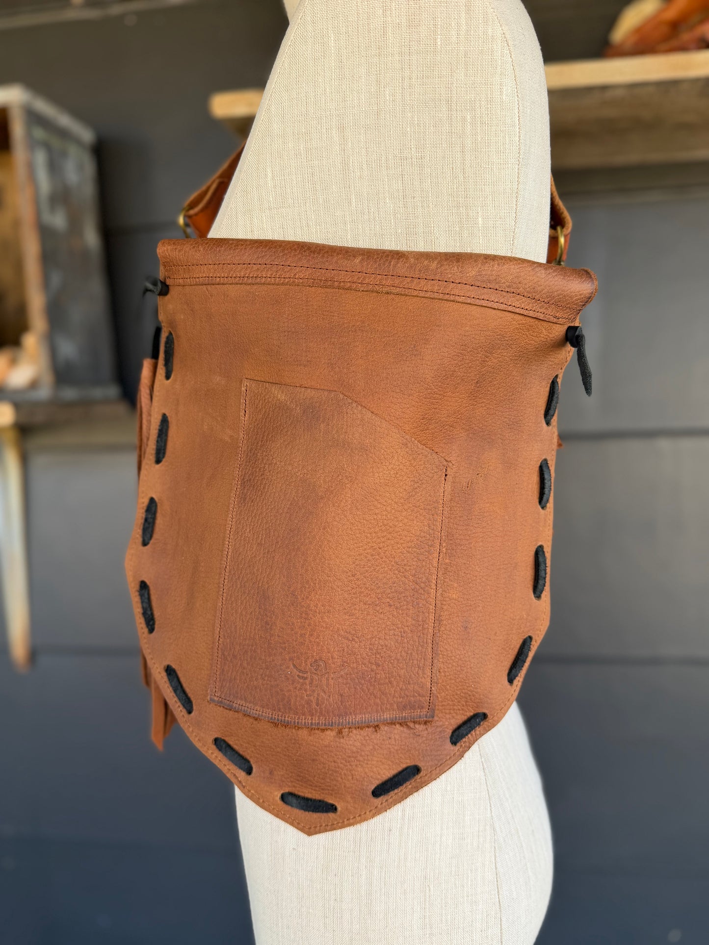 The Long Draw Leather Handbag