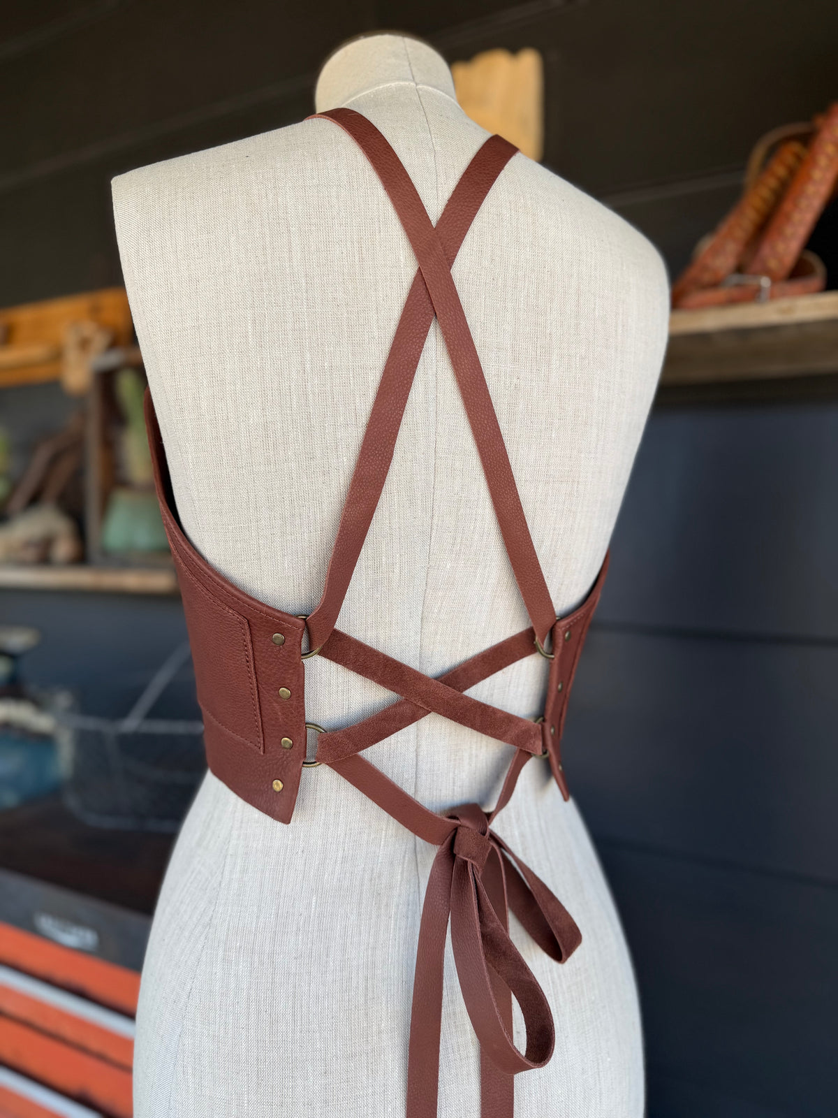 The Headliner Halter Top Saddle Color