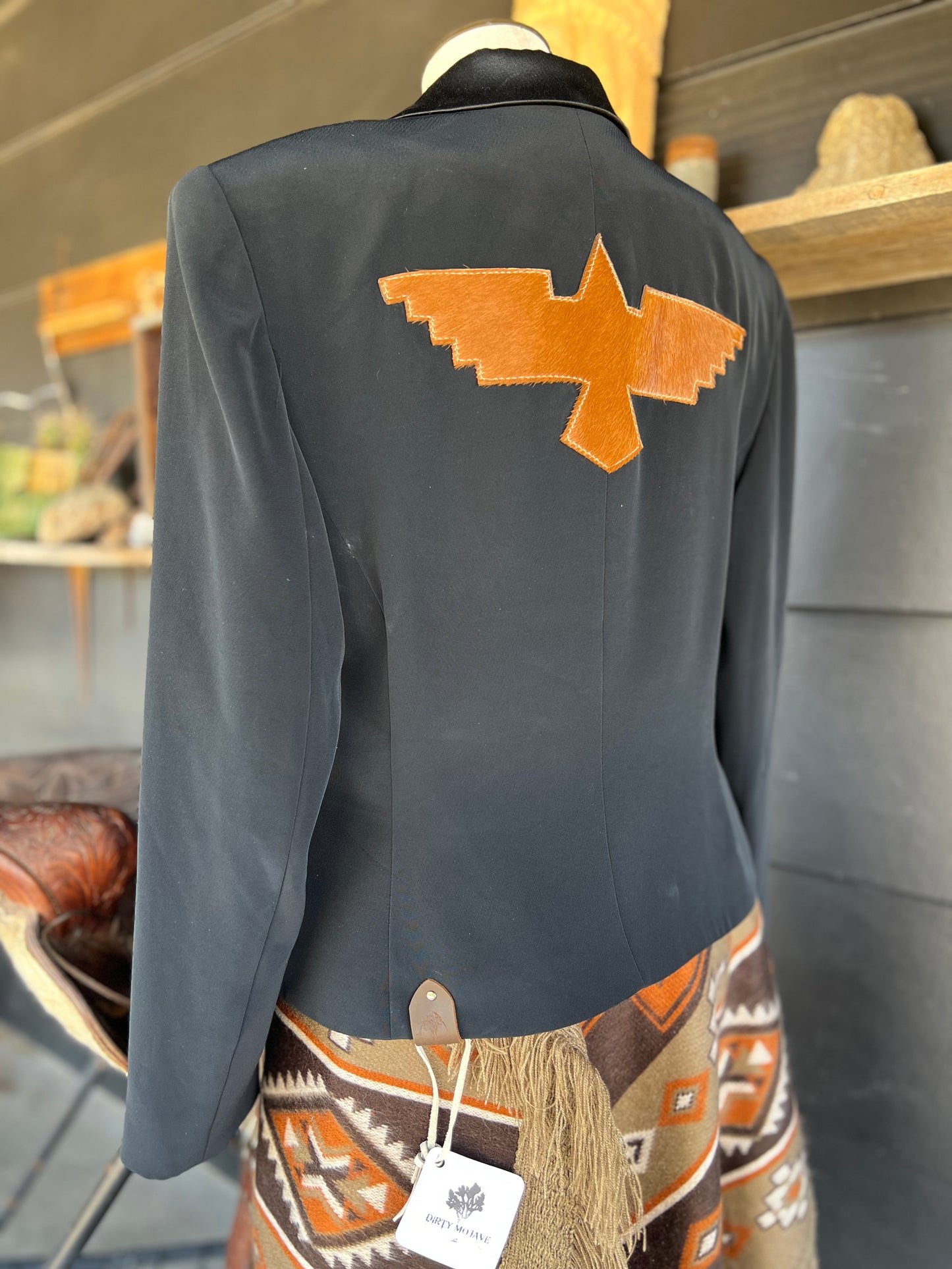 Dirty Mojave Desert Crop Blazer Bird