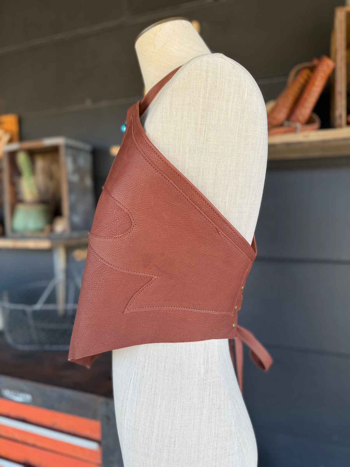 The Headliner Halter Top Saddle Color