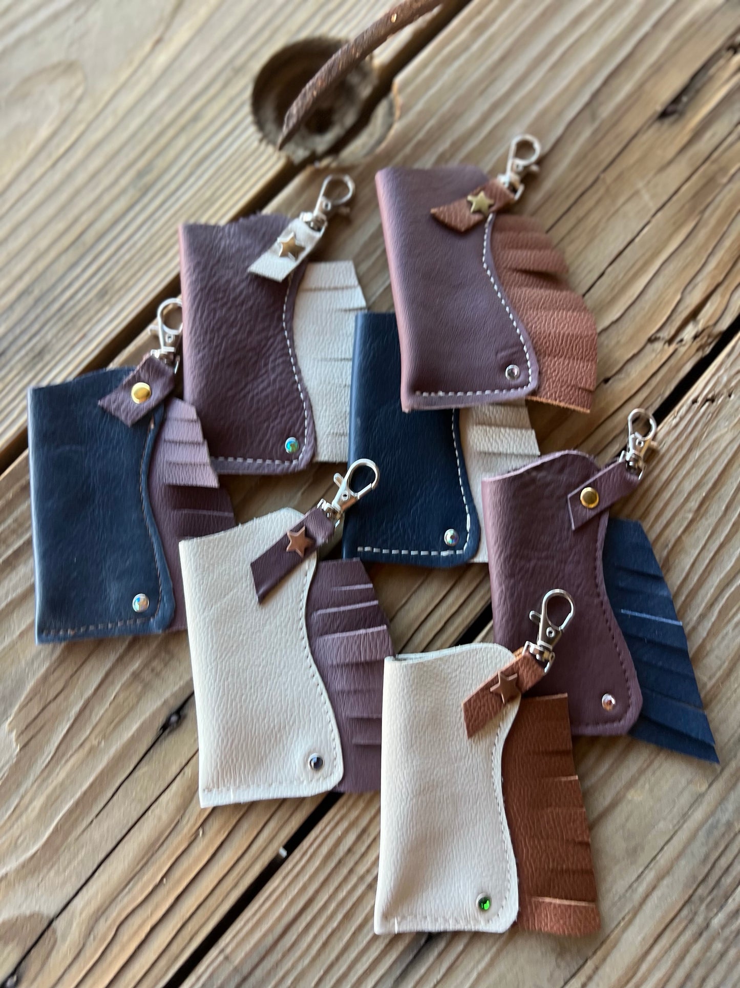“CHAPS” Stick Keychain Leather Handbag Charm