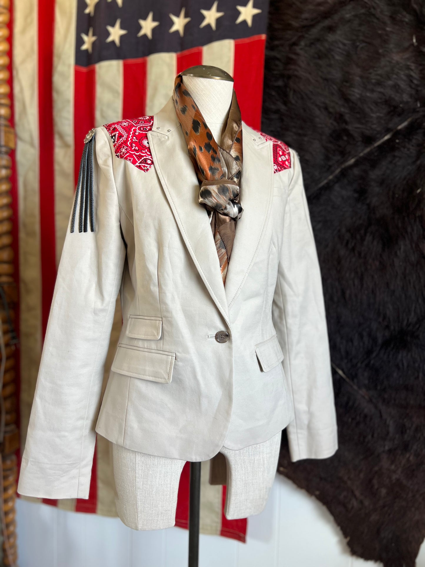 Desert Blazer Paisley Custom Western Patchwork Conchos