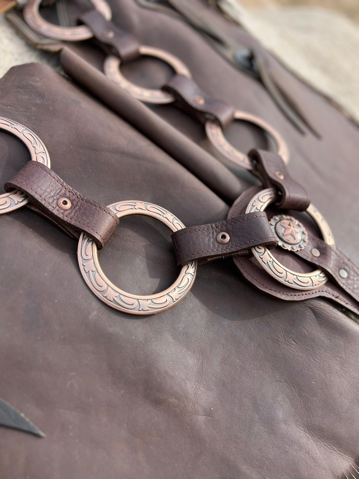Dirty Mojave Leather Jeremiah Watt Copper Breast Collar