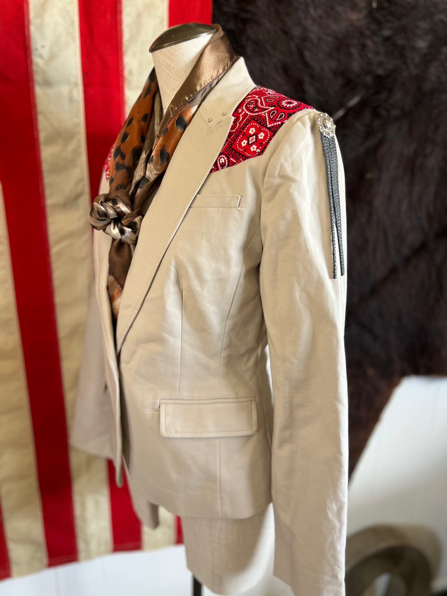 Desert Blazer Paisley Custom Western Patchwork Conchos