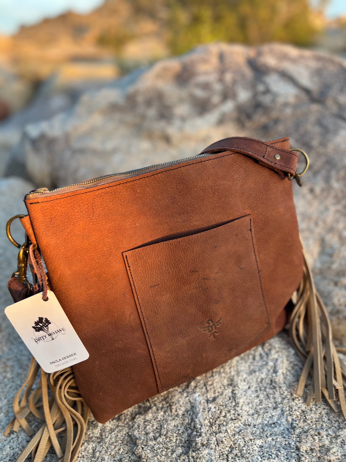 The Trail Pack Carry Fringe Leather Handbag