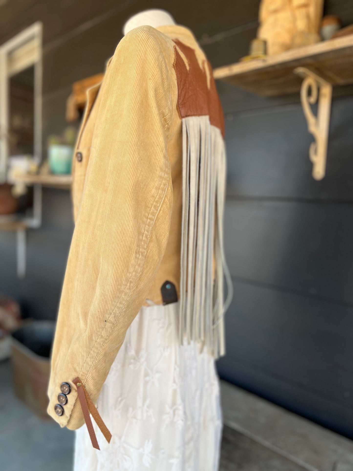 The “Fringe Canyon” Desert Blazer Dirty Mojave Leather