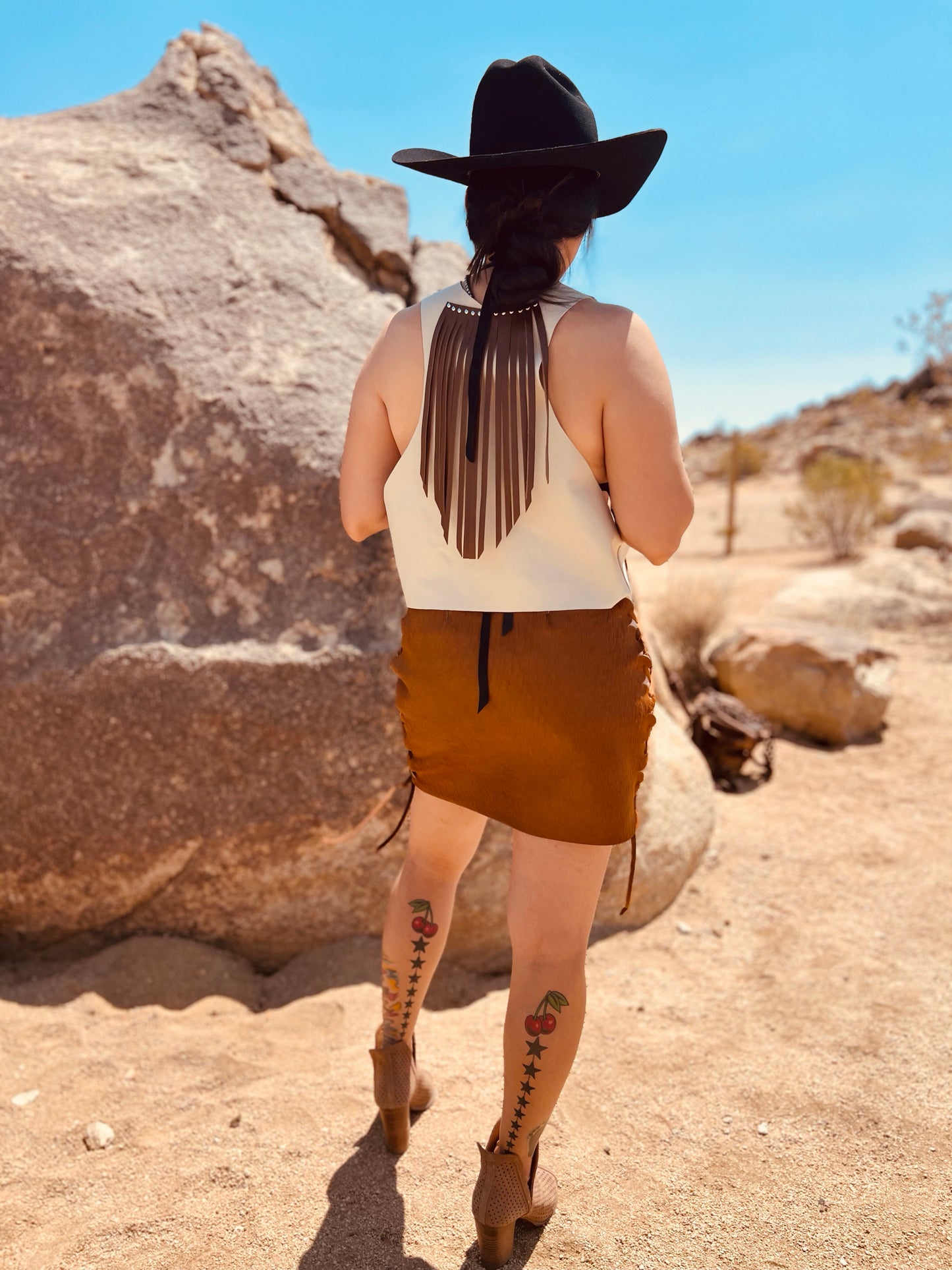The “Wild Back Vest” Leather Fringed