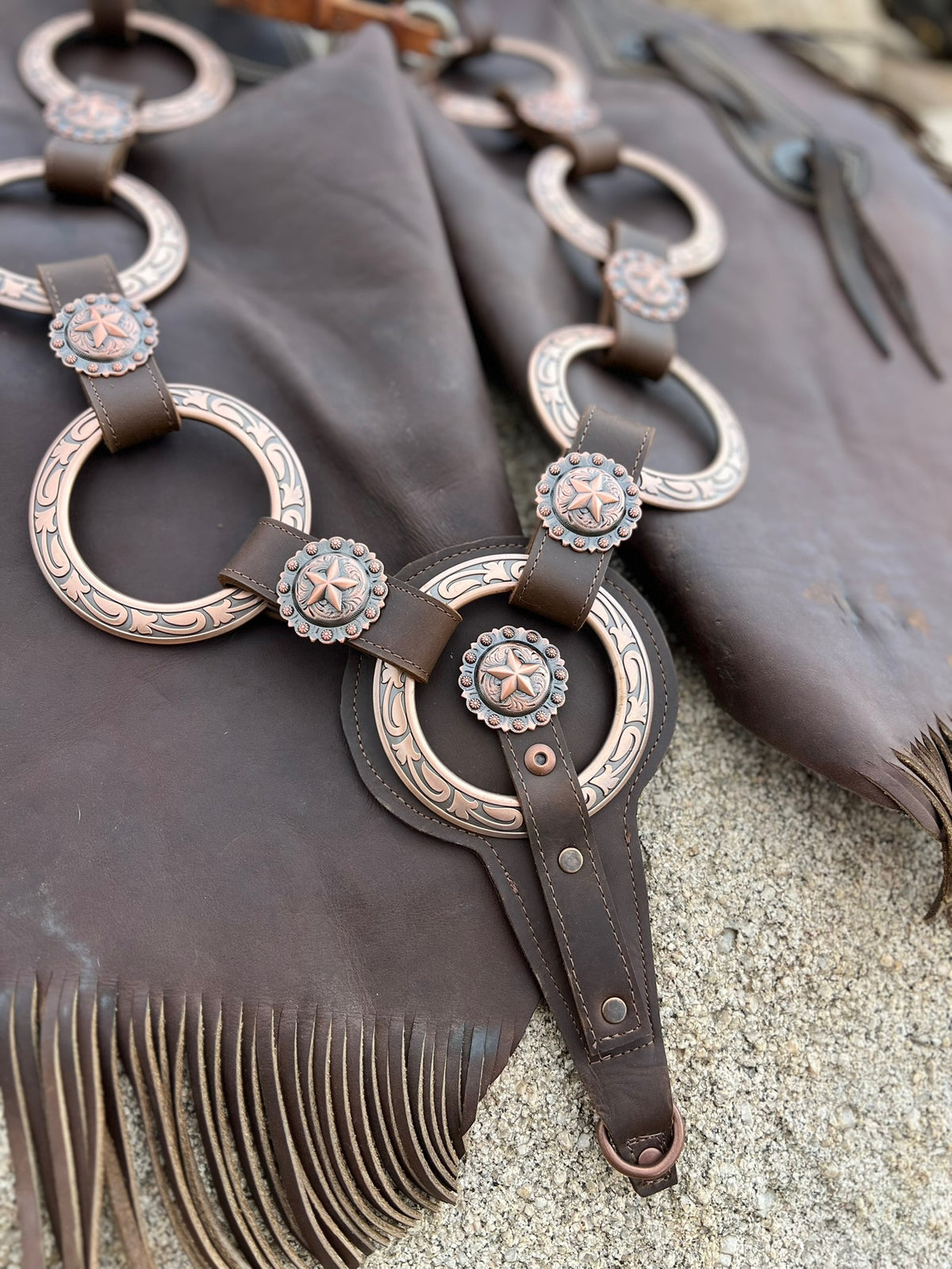 Dirty Mojave Leather Jeremiah Watt Copper Breast Collar