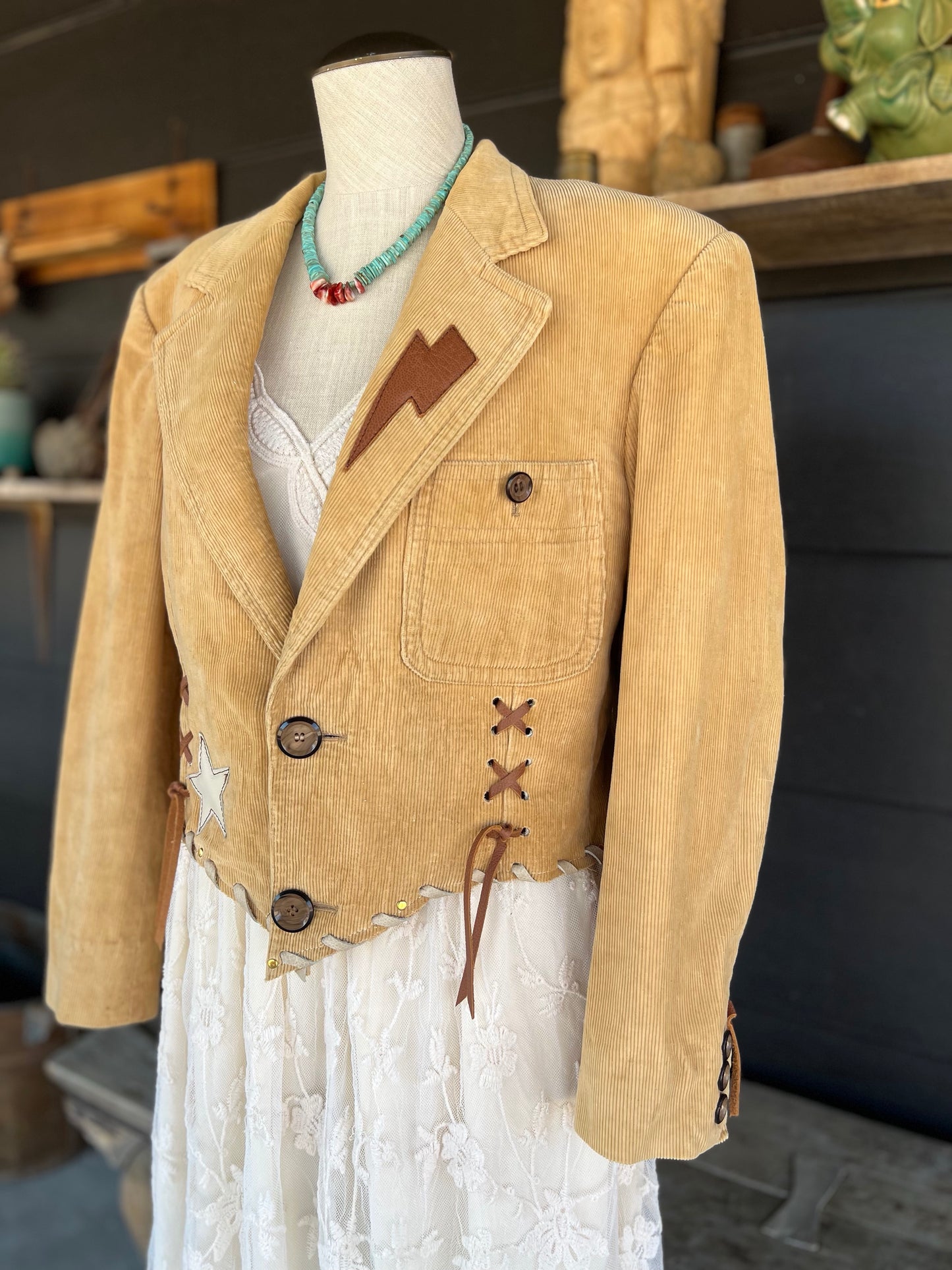 The “Fringe Canyon” Desert Blazer Dirty Mojave Leather