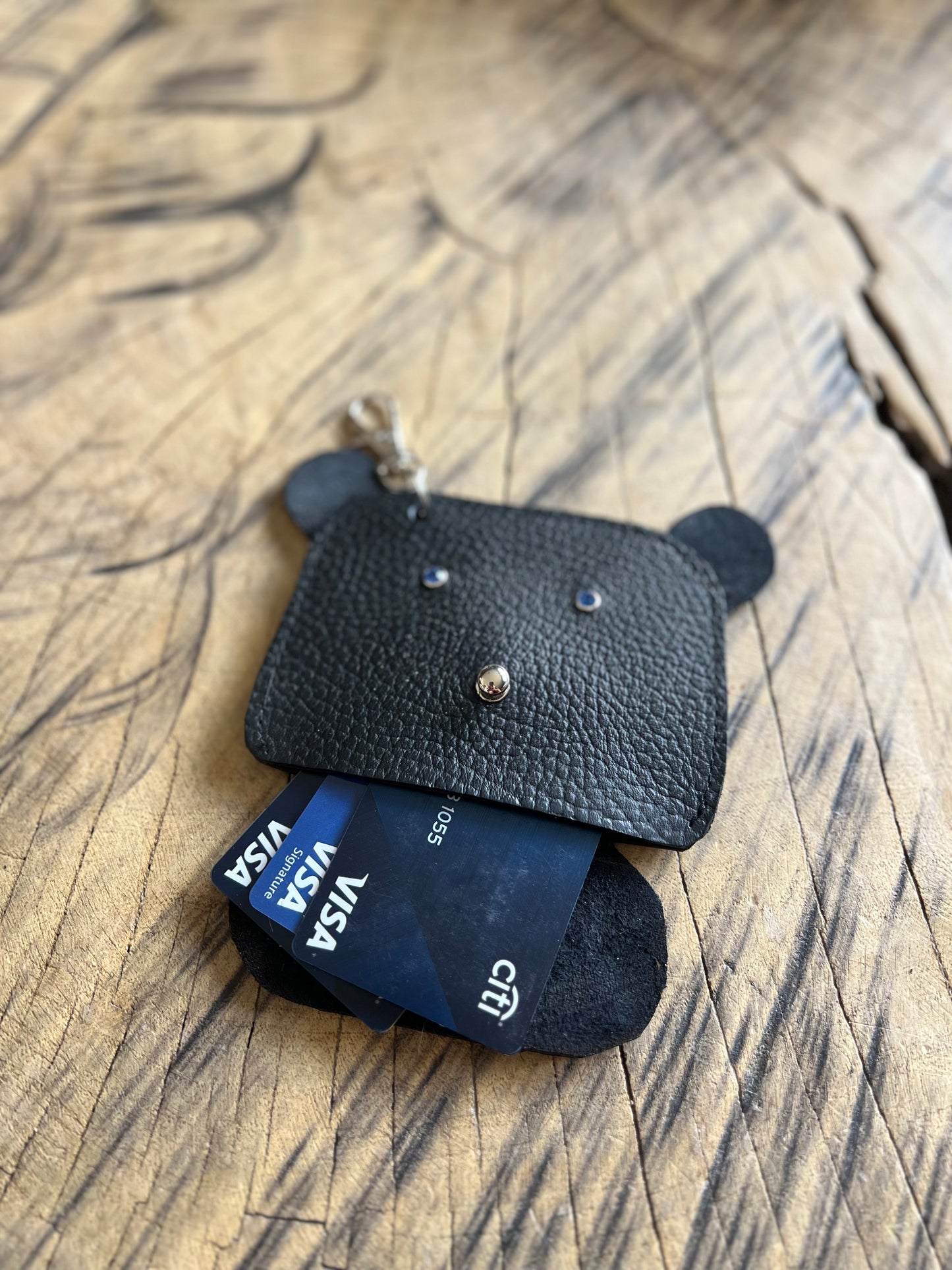 Dirty Mojave Leather BEAR Pouch Bag Charm