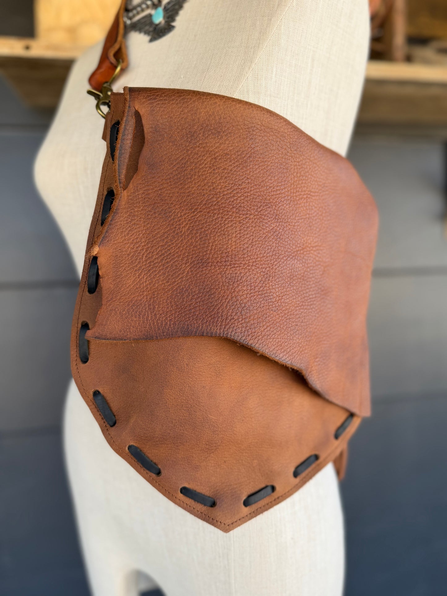 The Long Draw Leather Handbag