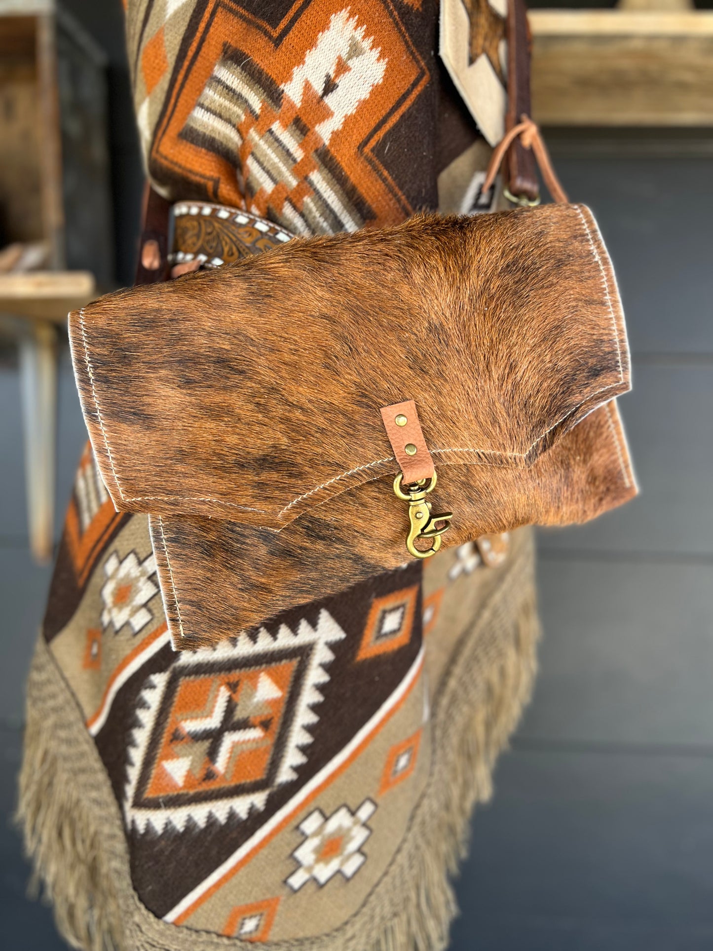 The Legacy Clutch Handbag Cowhide