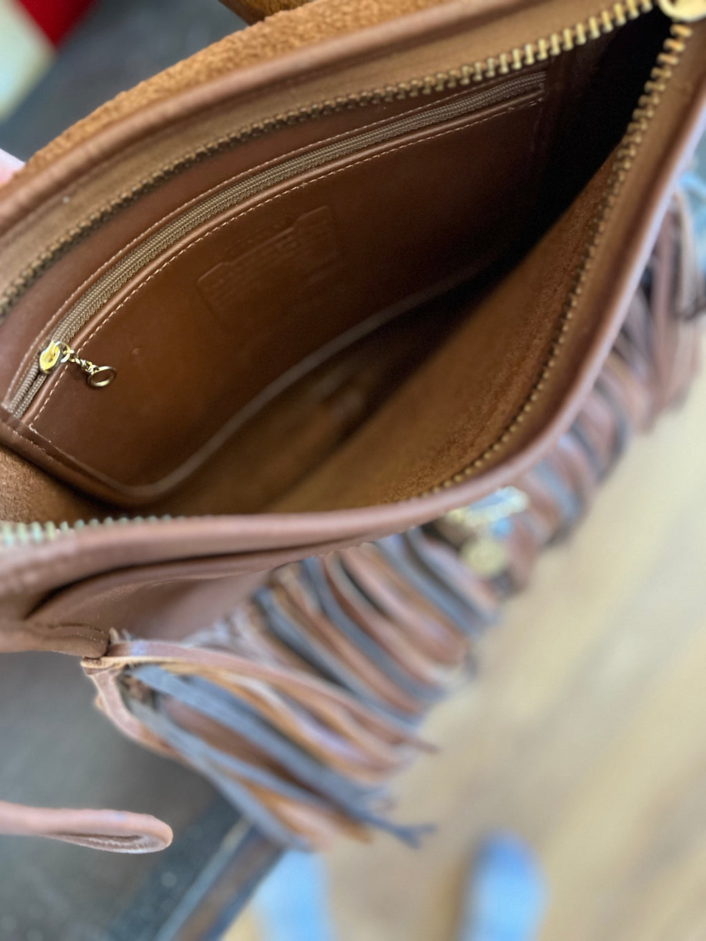 Coach Legacy Vintage Leather Braided Fringed Embellished Handbag