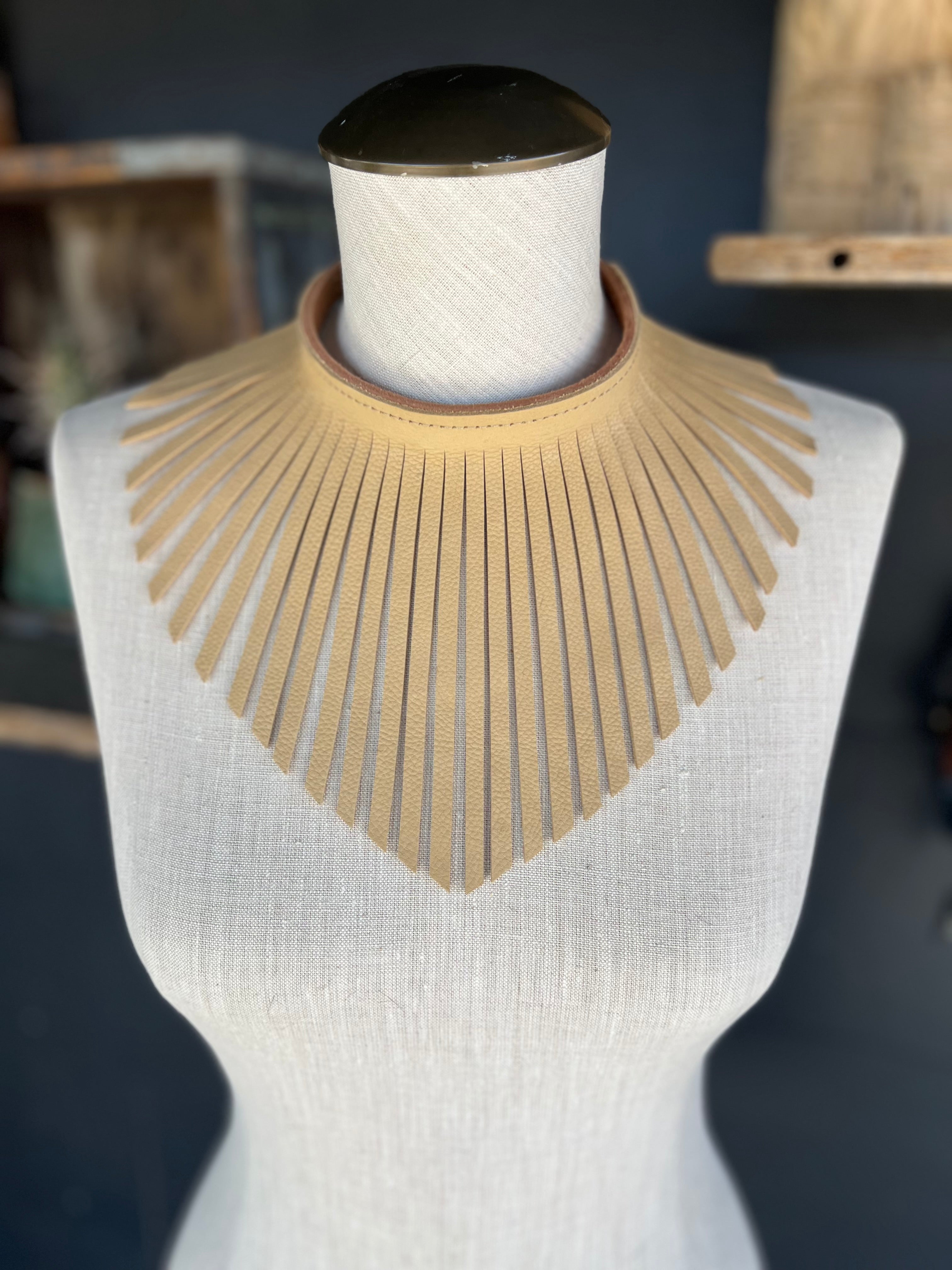 Dirty Mojave Cowhide The Halo Neckpiece