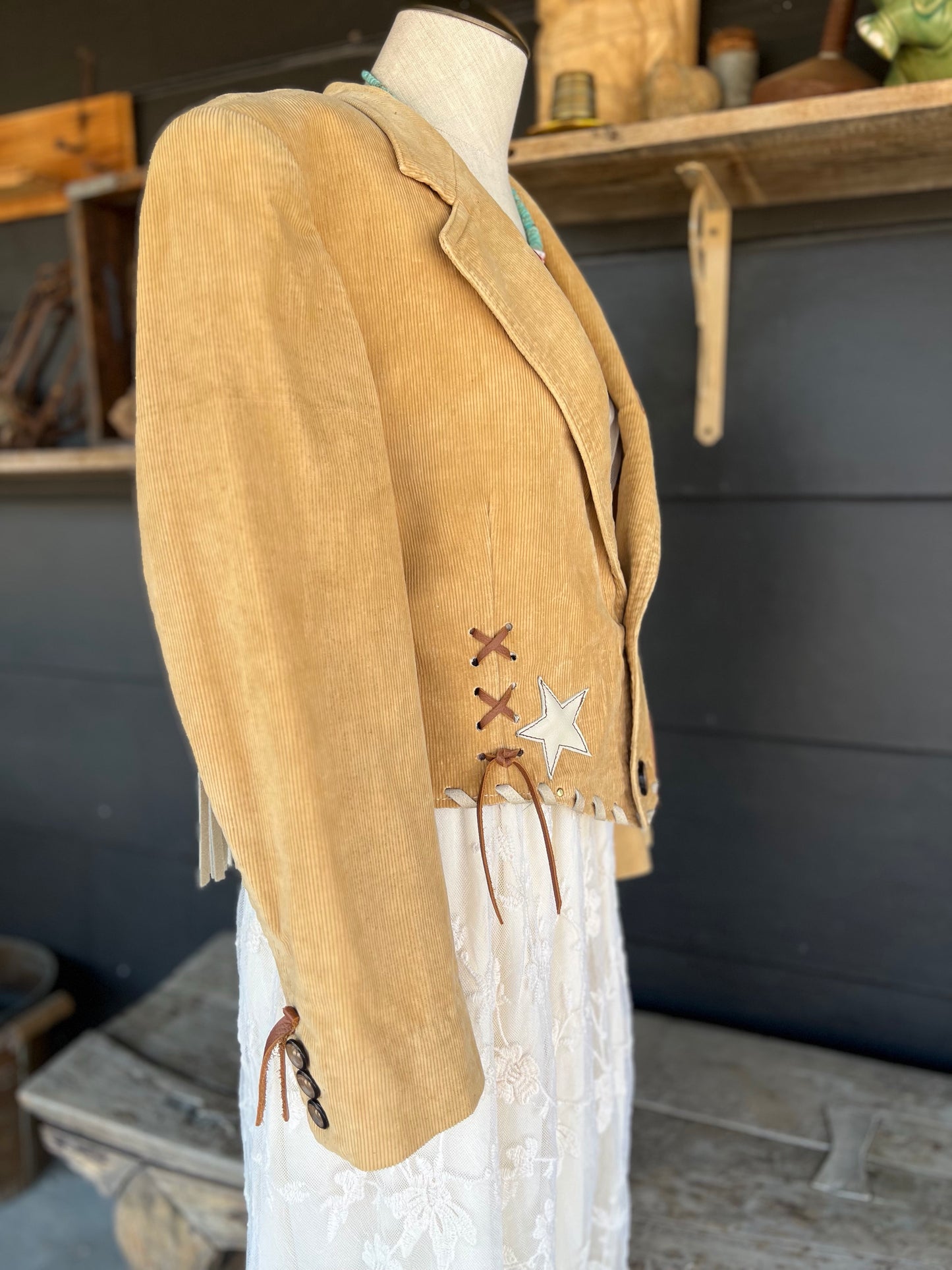 The “Fringe Canyon” Desert Blazer Dirty Mojave Leather