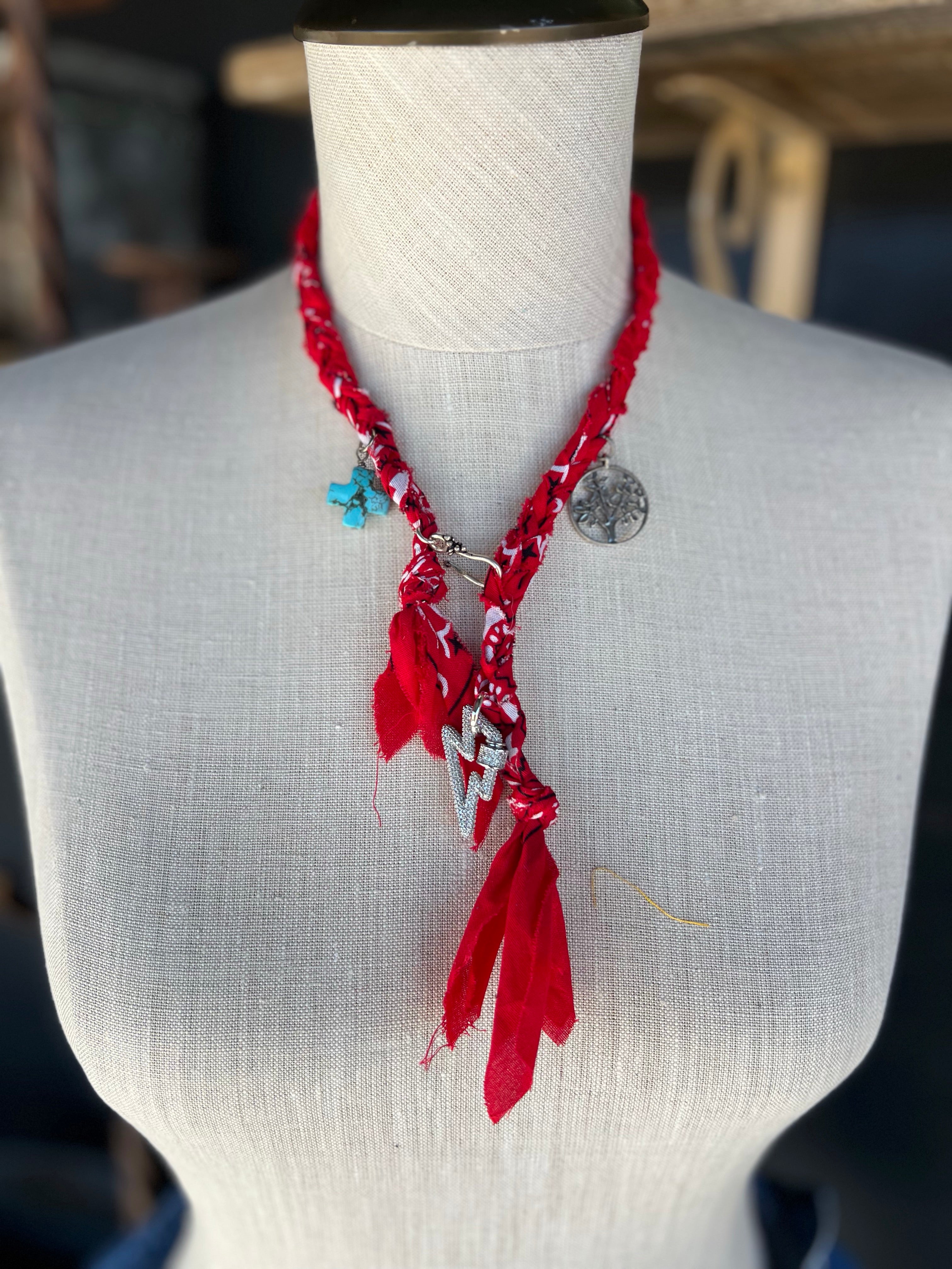 Badlands Braids Bandana Western Charm Necklace