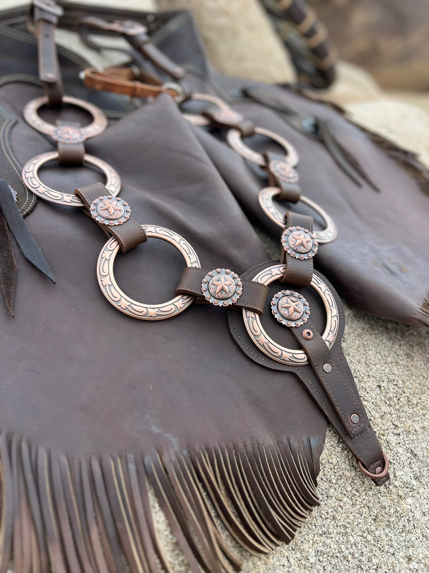 Dirty Mojave Leather Jeremiah  Watt Copper Breast Collar