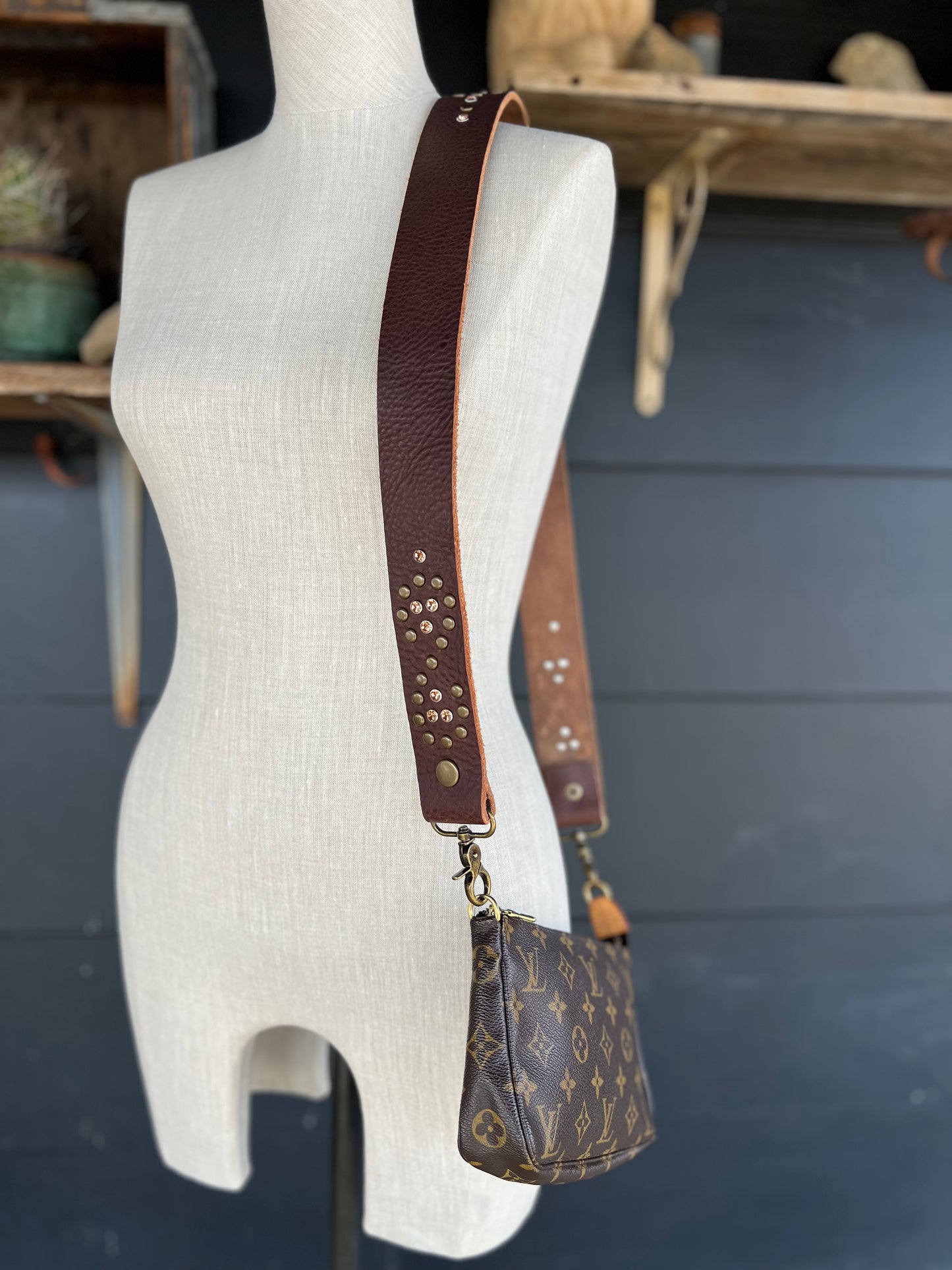 The High Desert Leather Embellished Handbag Strap