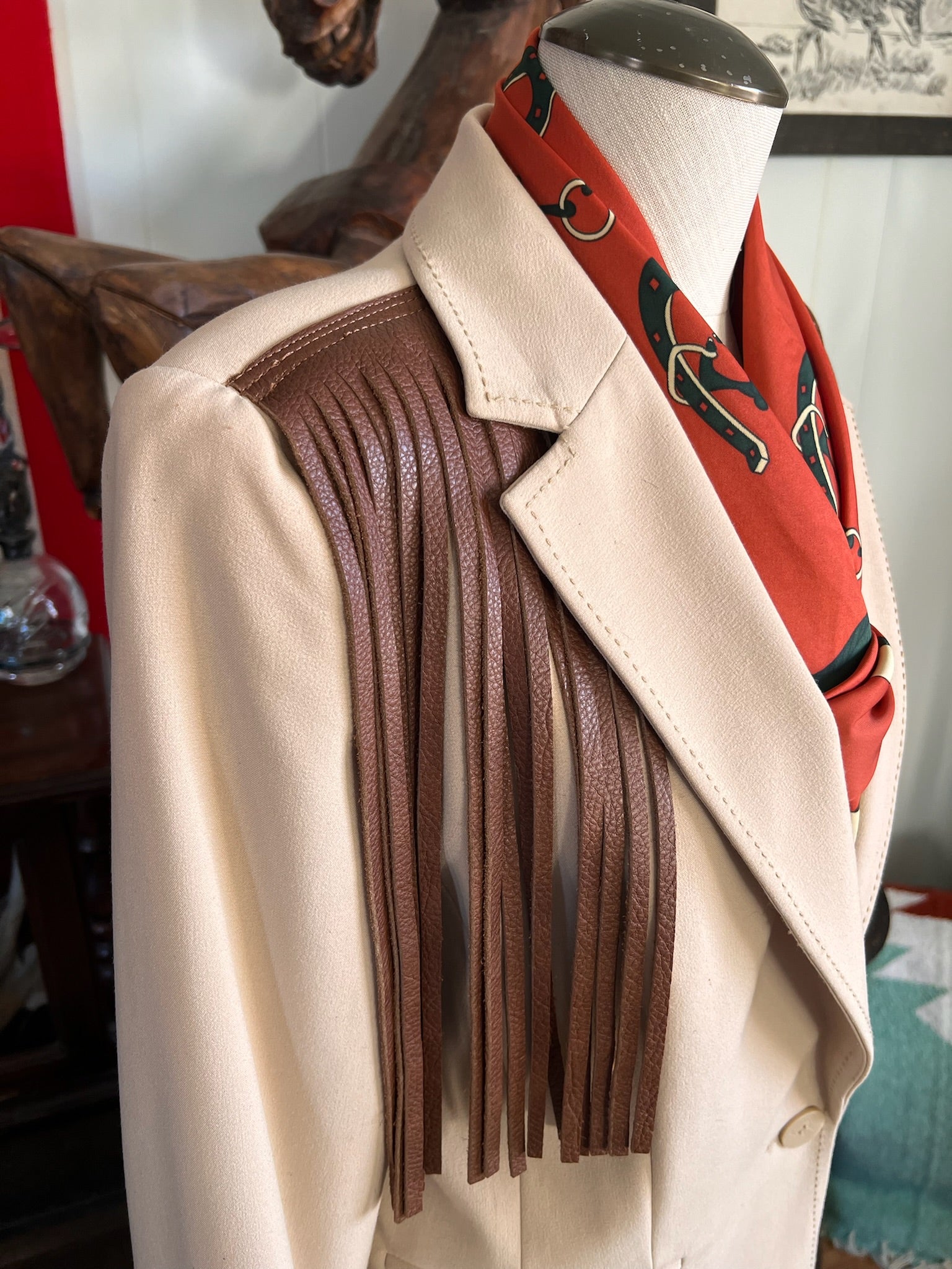 Dirty Mojave Cut Desert Blazer Fringe Horseshoe Heads