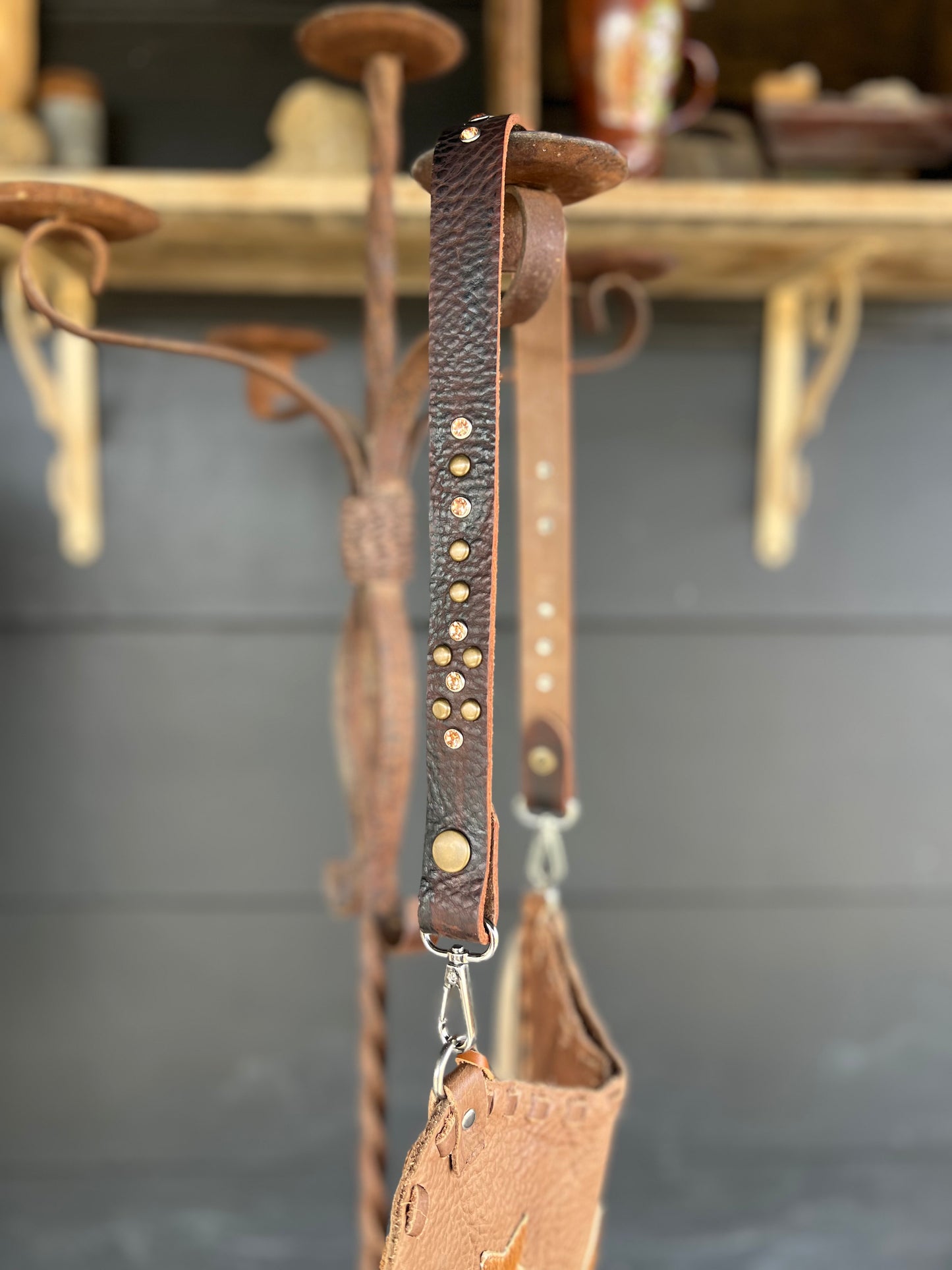 The High Desert Leather Embellished Handbag Strap