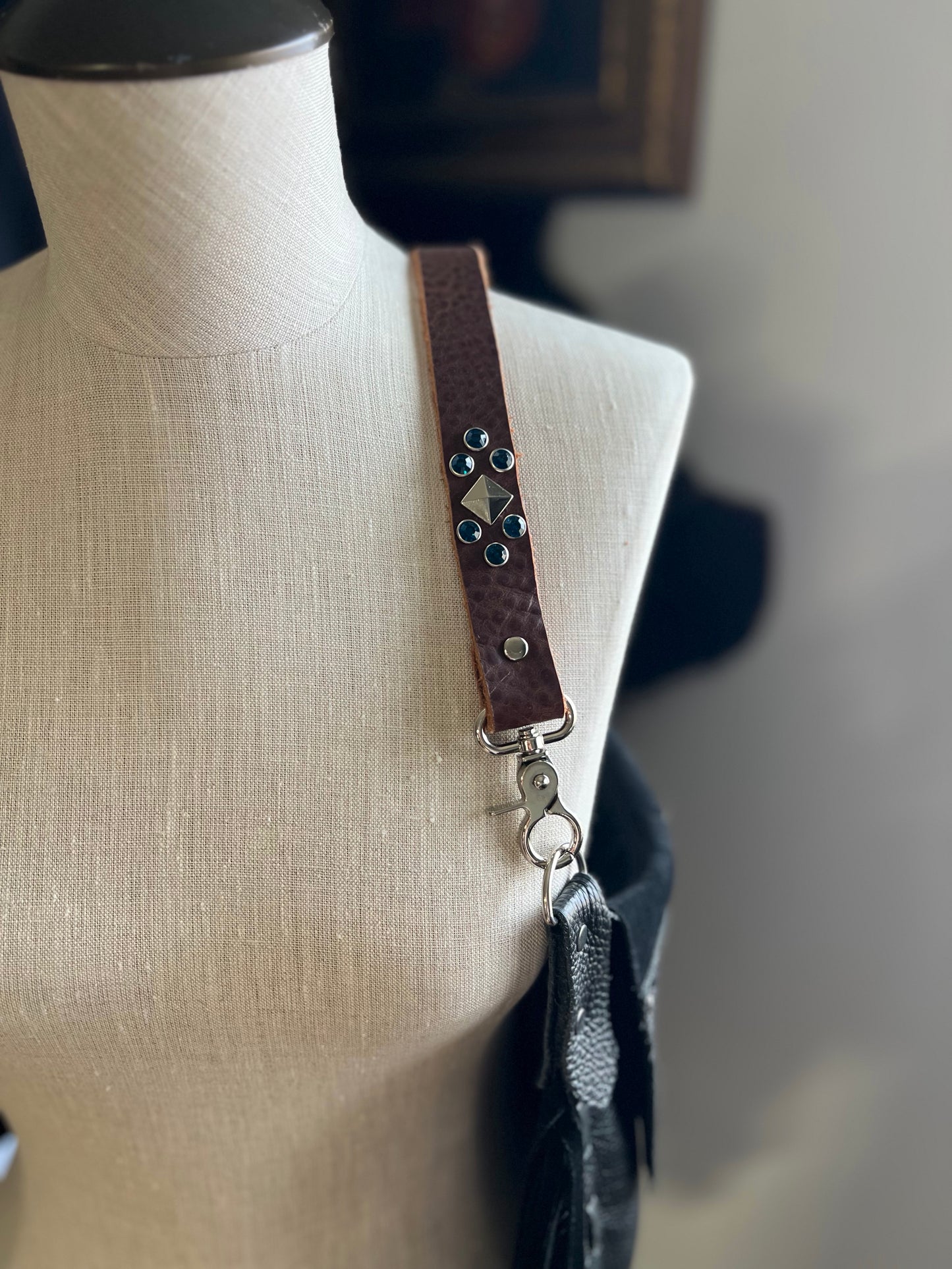The High Desert Leather Embellished Handbag Strap