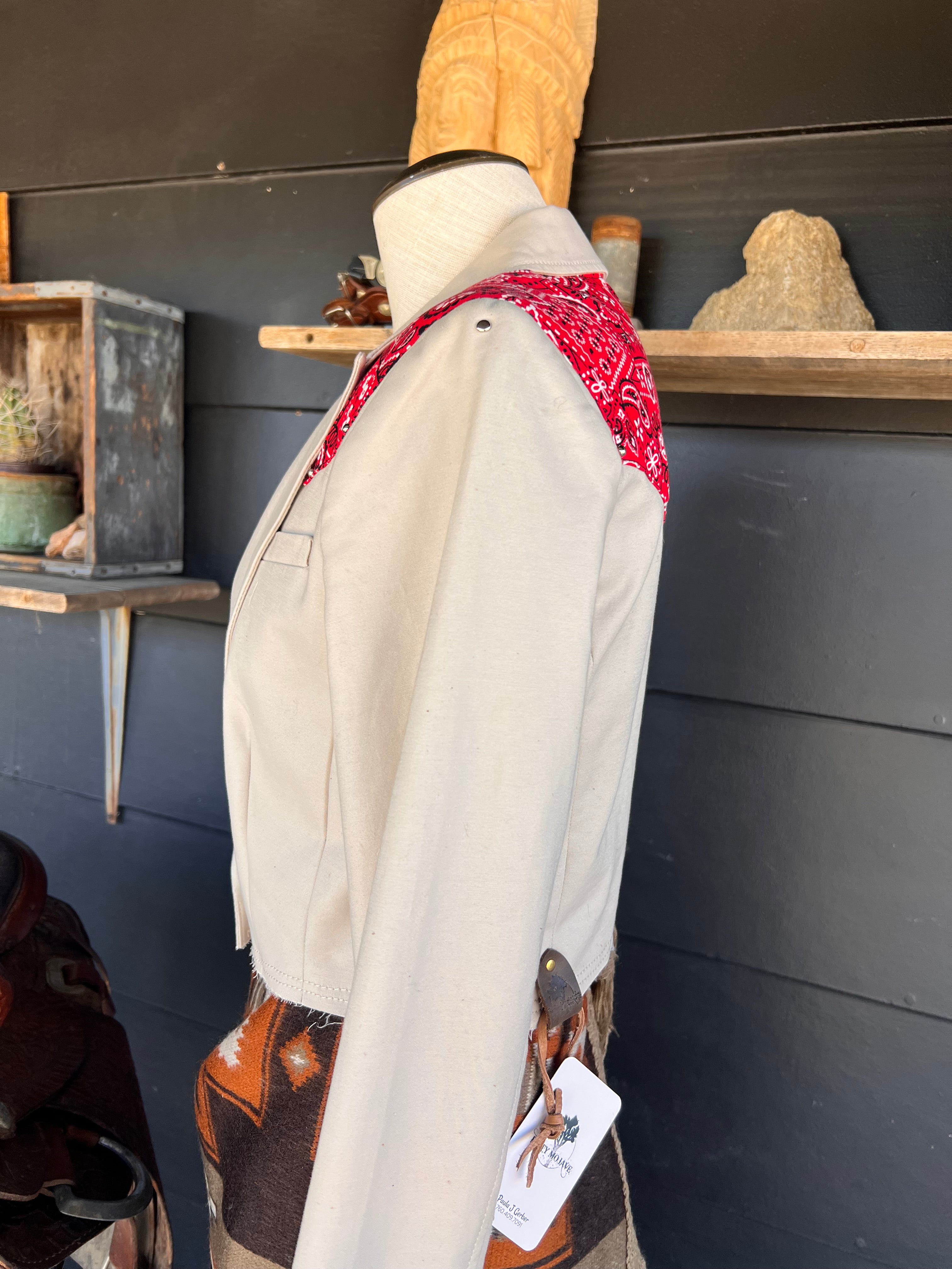 Dirty Mojave Desert Crop Blazer Paisly