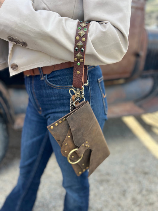 The High Desert Leather Embellished Handbag Strap