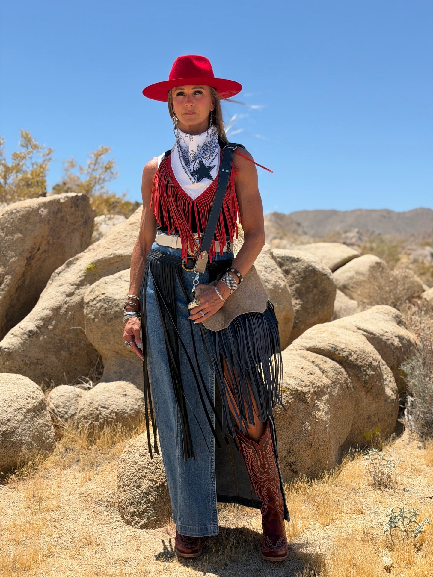 “Limited Edition 1776 Wild American Collection” Desert Dusted Fringe Bandana