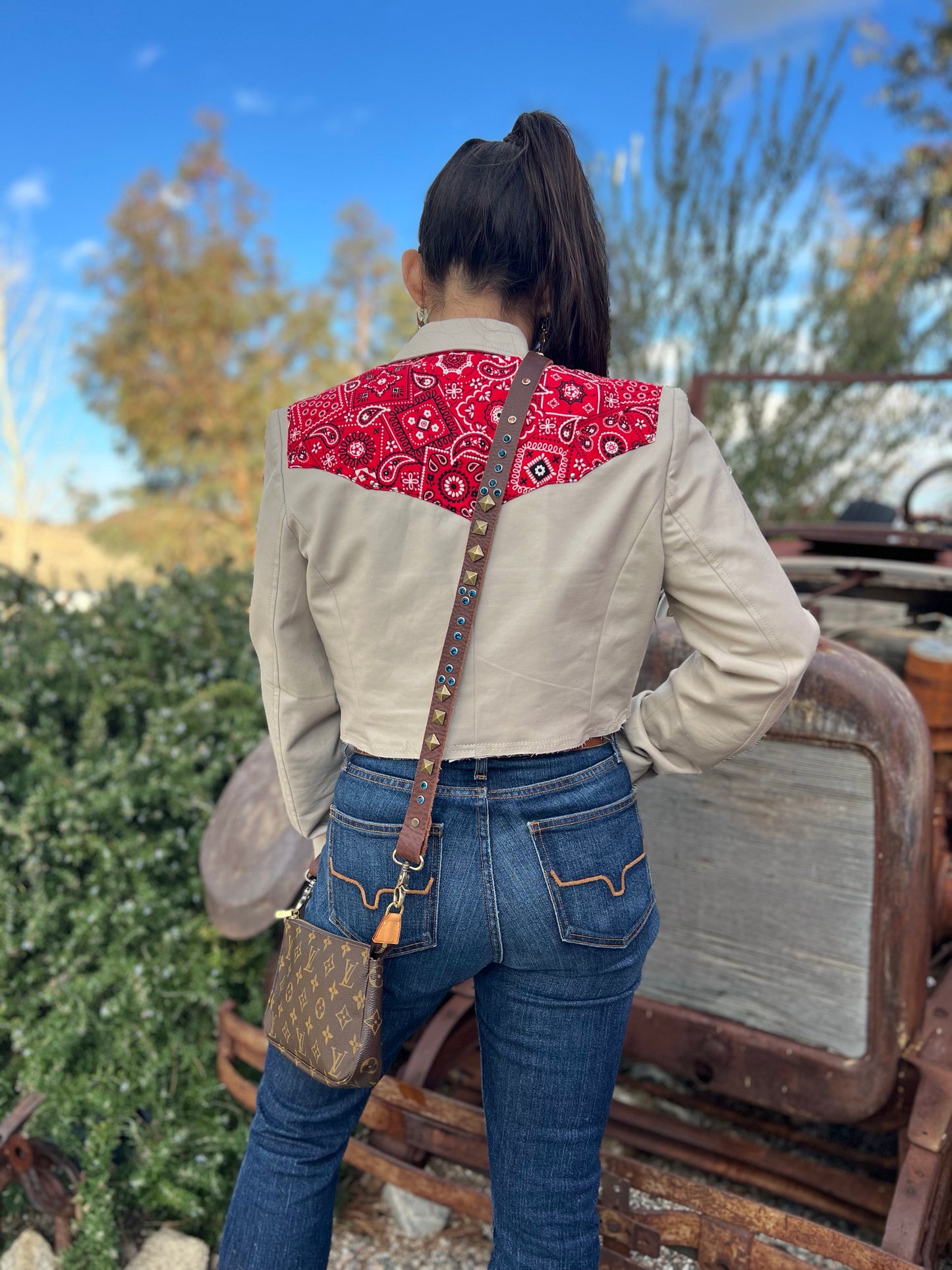 The High Desert Leather Embellished Handbag Strap