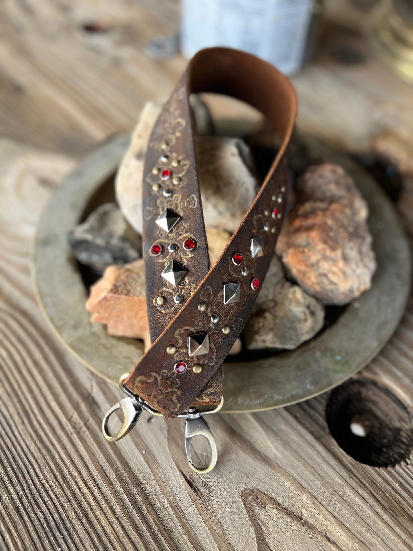 The High Desert Leather Embellished Handbag Strap