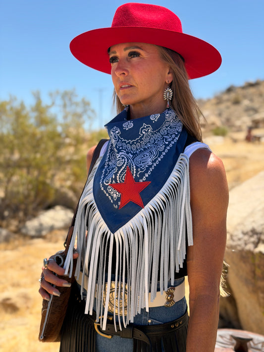 “Limited Edition 1776 Wild American Collection” Desert Dusted Fringe Bandana