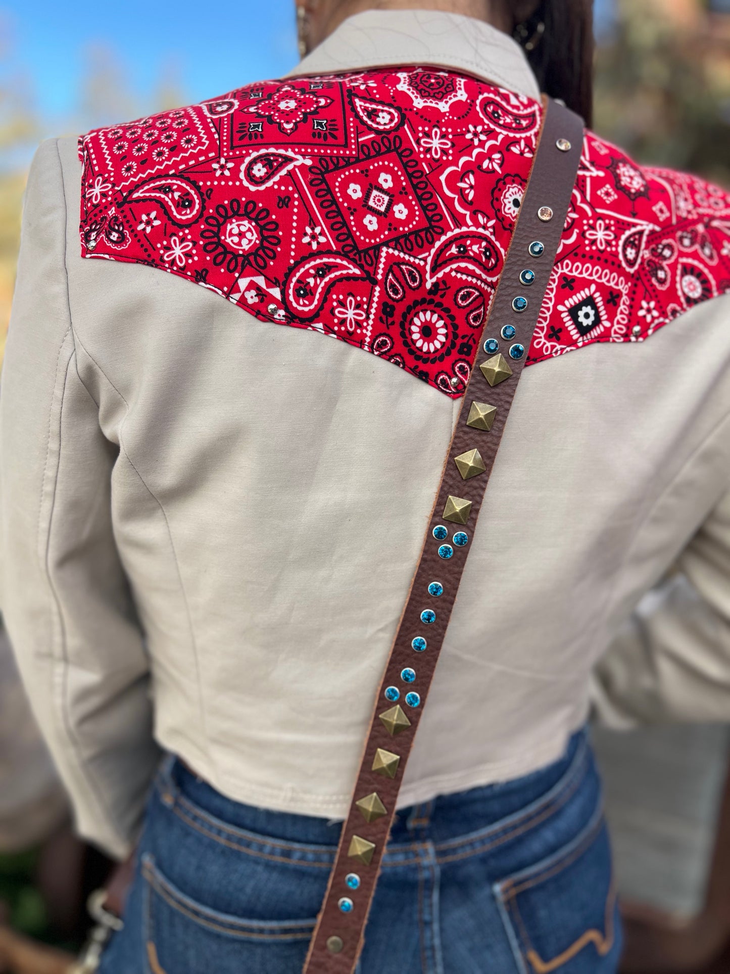 The High Desert Leather Embellished Handbag Strap