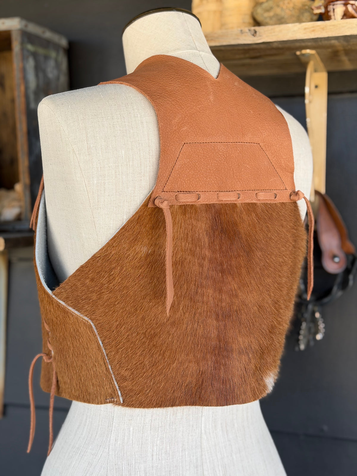 The Homestead Cowhide Vest