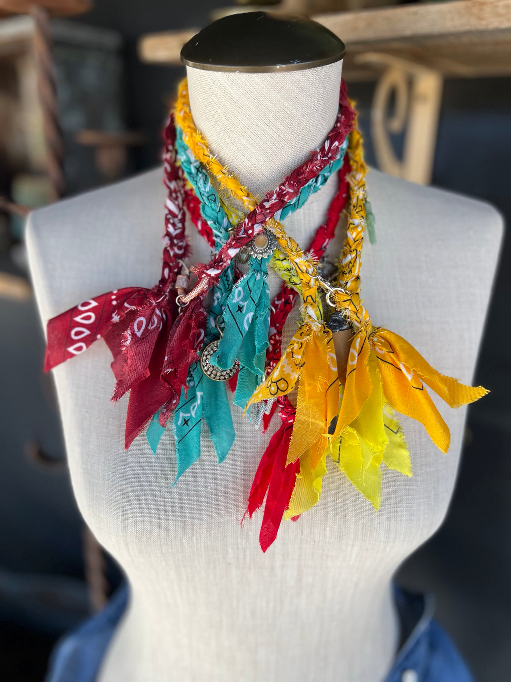 Badlands Braids Bandana Western Charm Necklace