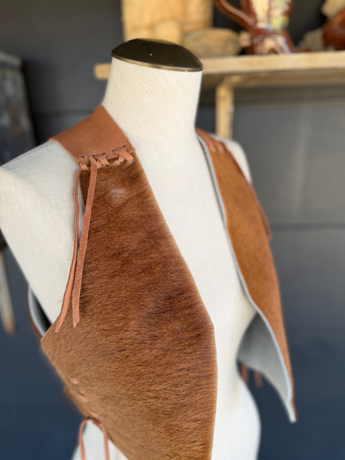 The Homestead Cowhide Vest
