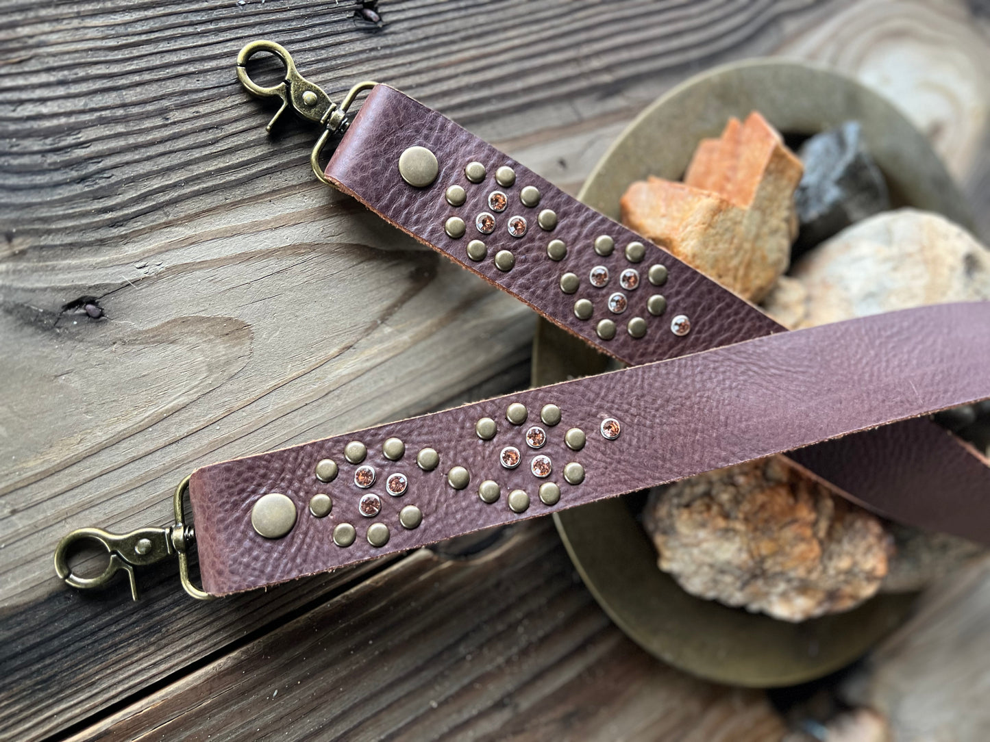 The High Desert Leather Embellished Handbag Strap